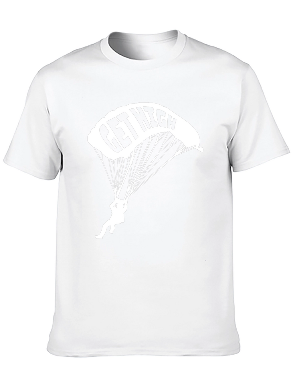 Get High Parachute T-Shirt - Black Cotton Tee