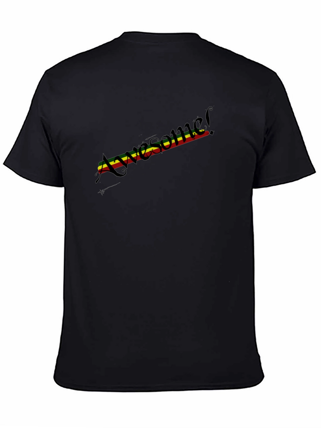 Awesome Reggae Stripe T-Shirt - Black