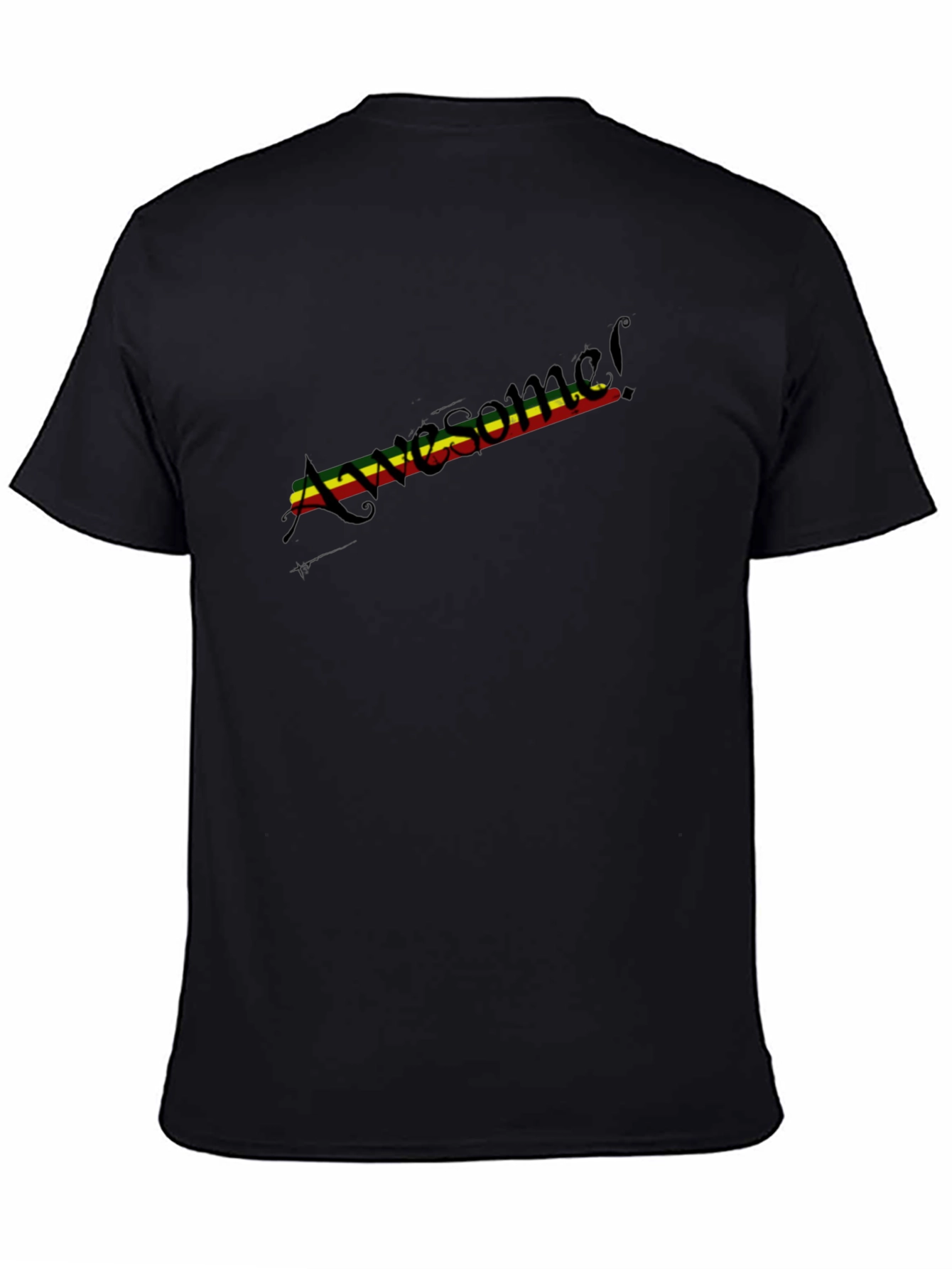 Awesome Reggae Stripe T-Shirt - Black