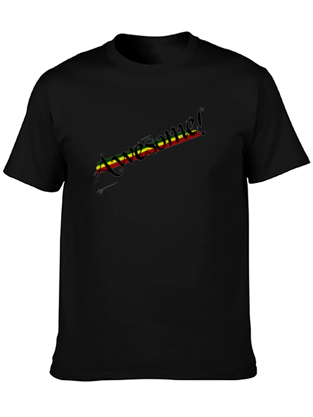 Awesome Reggae Stripe T-Shirt - Black