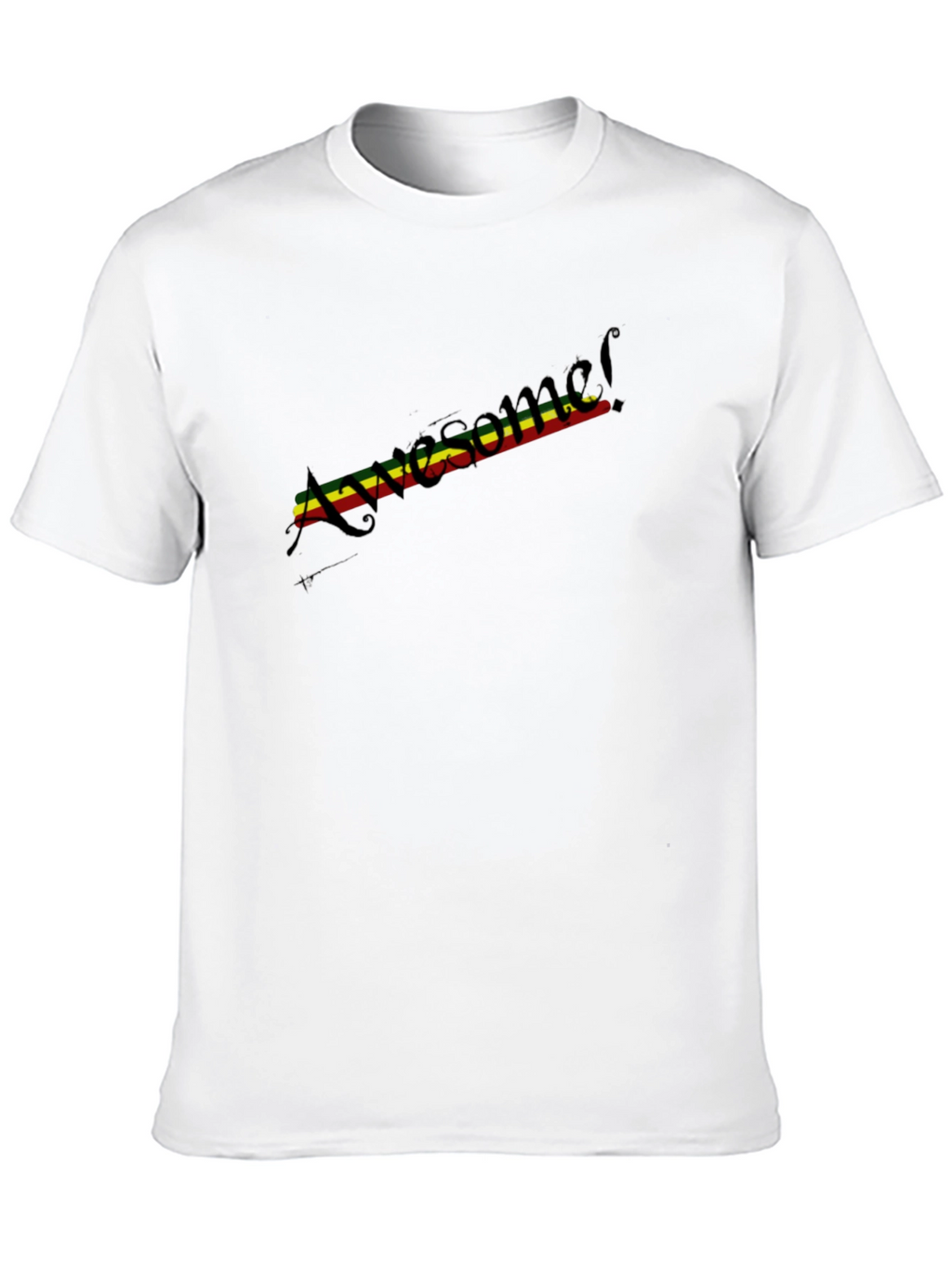 Awesome Reggae Stripe T-Shirt - Black