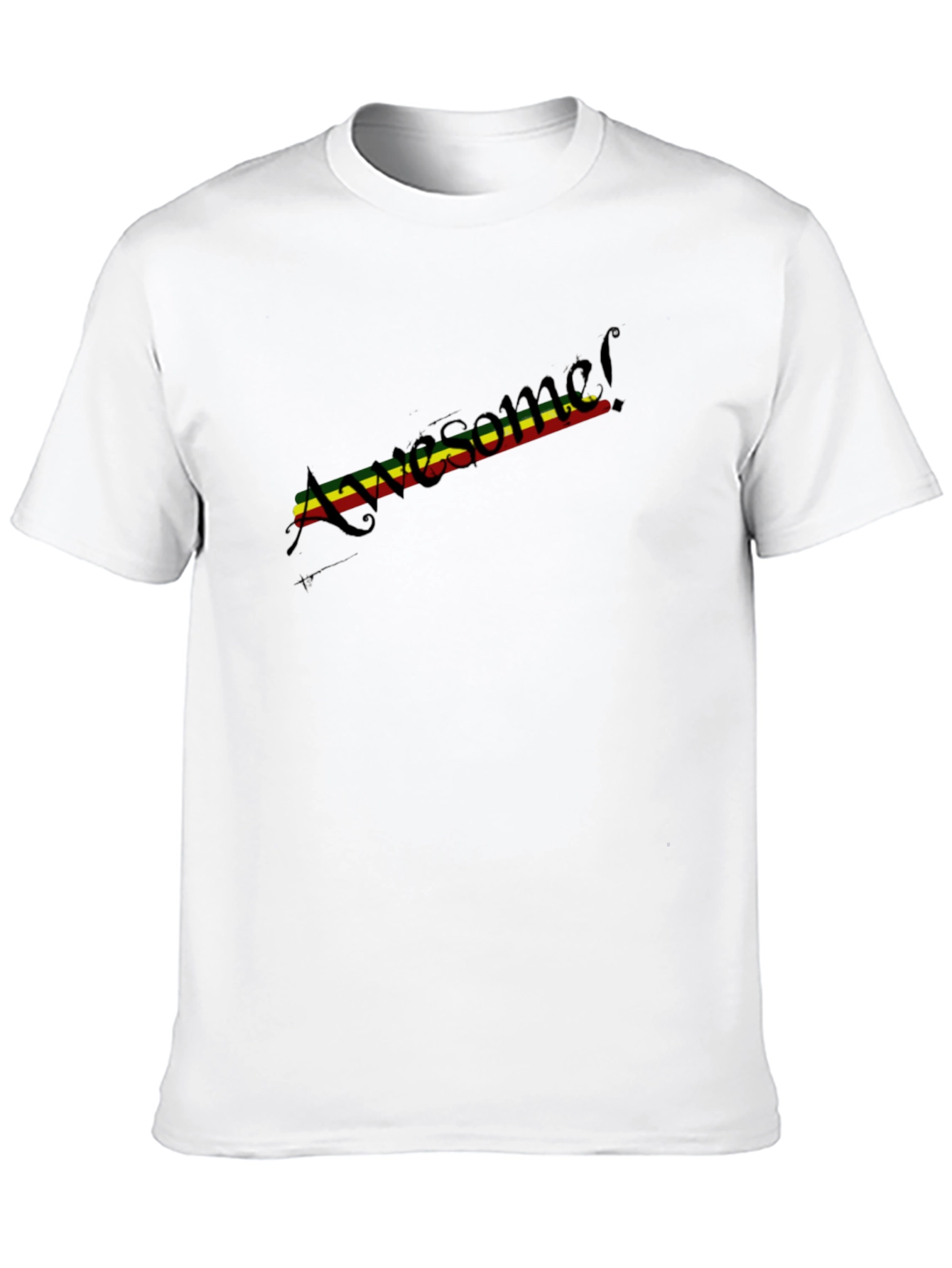 Awesome Reggae Stripe T-Shirt - Black