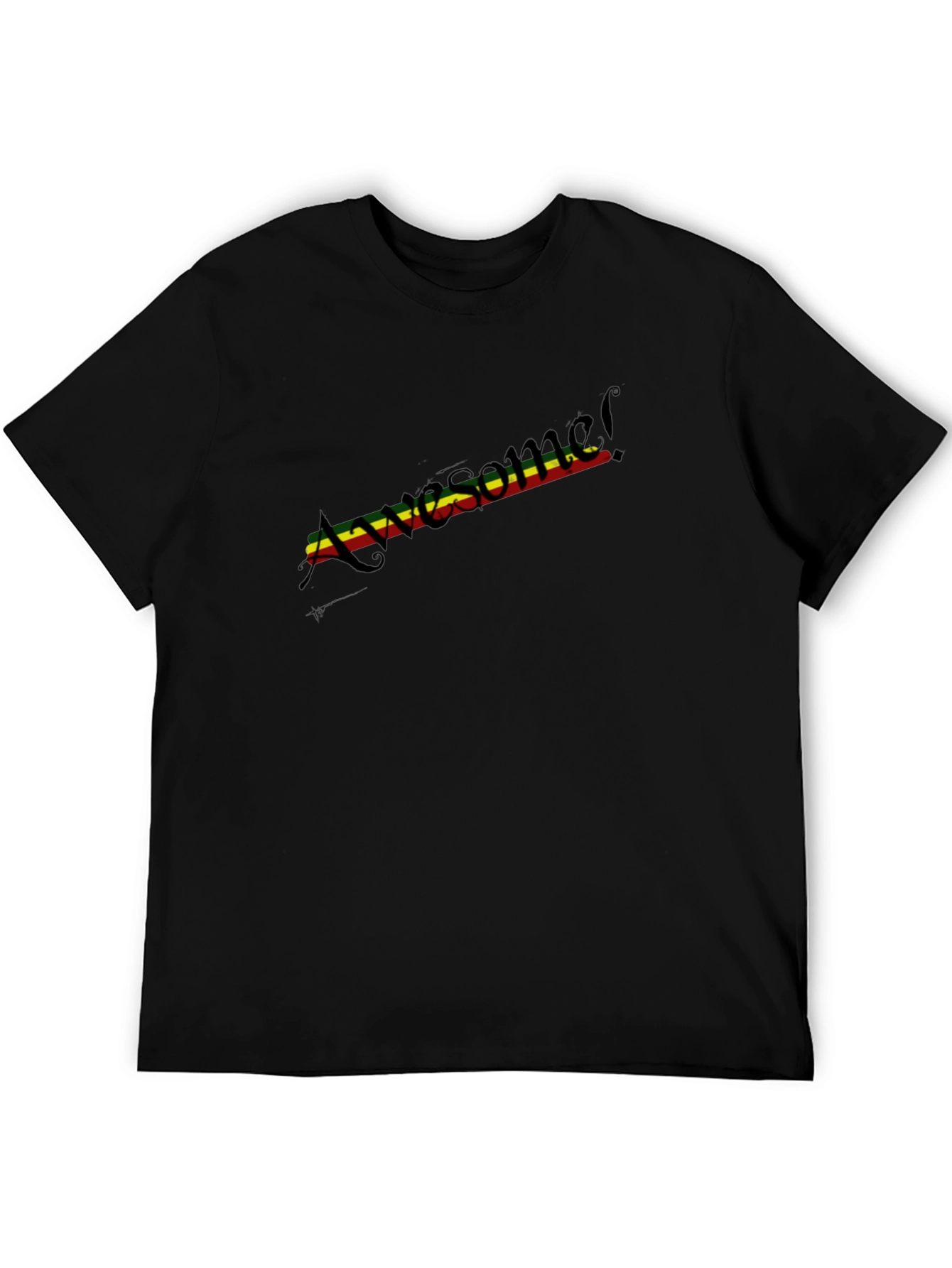 Awesome Reggae Stripe T-Shirt - Black