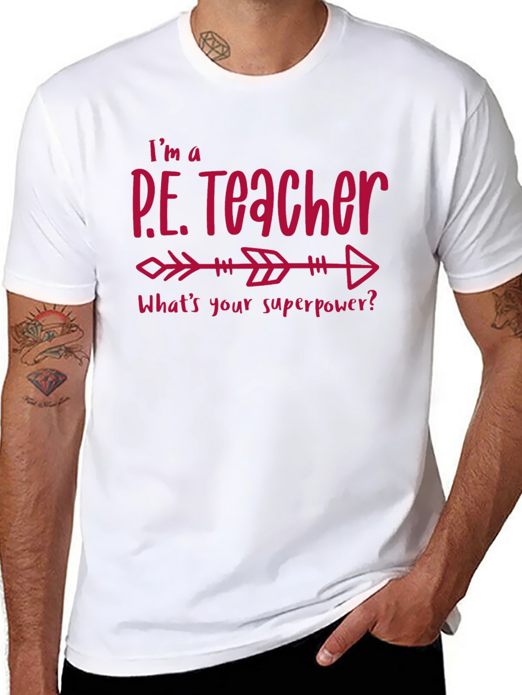 P.E. Teacher Superpower Black T-Shirt