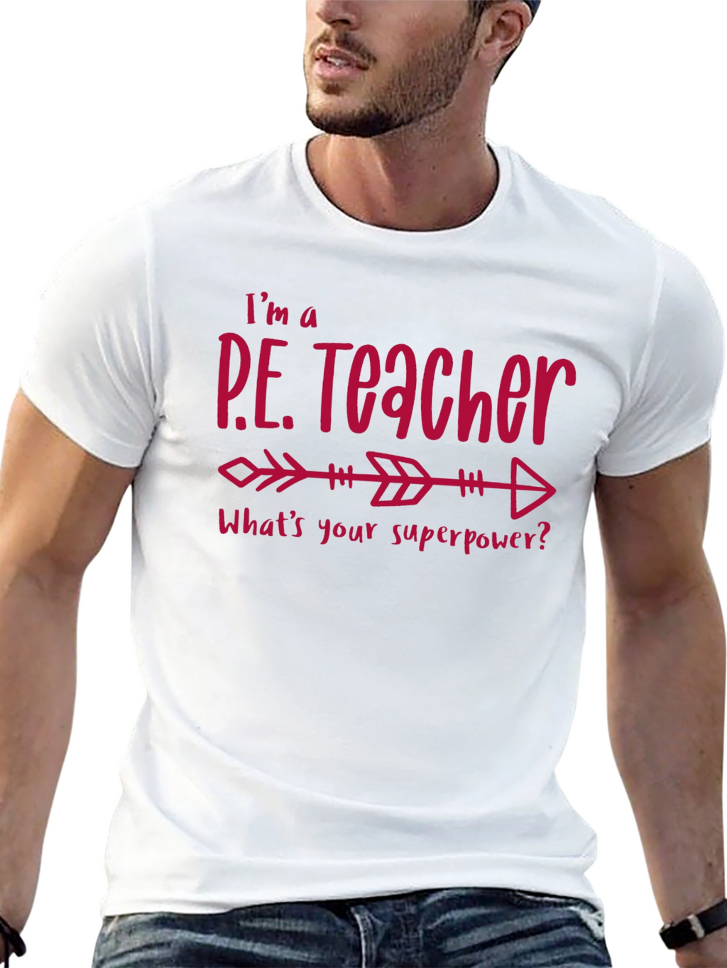 P.E. Teacher Superpower Black T-Shirt