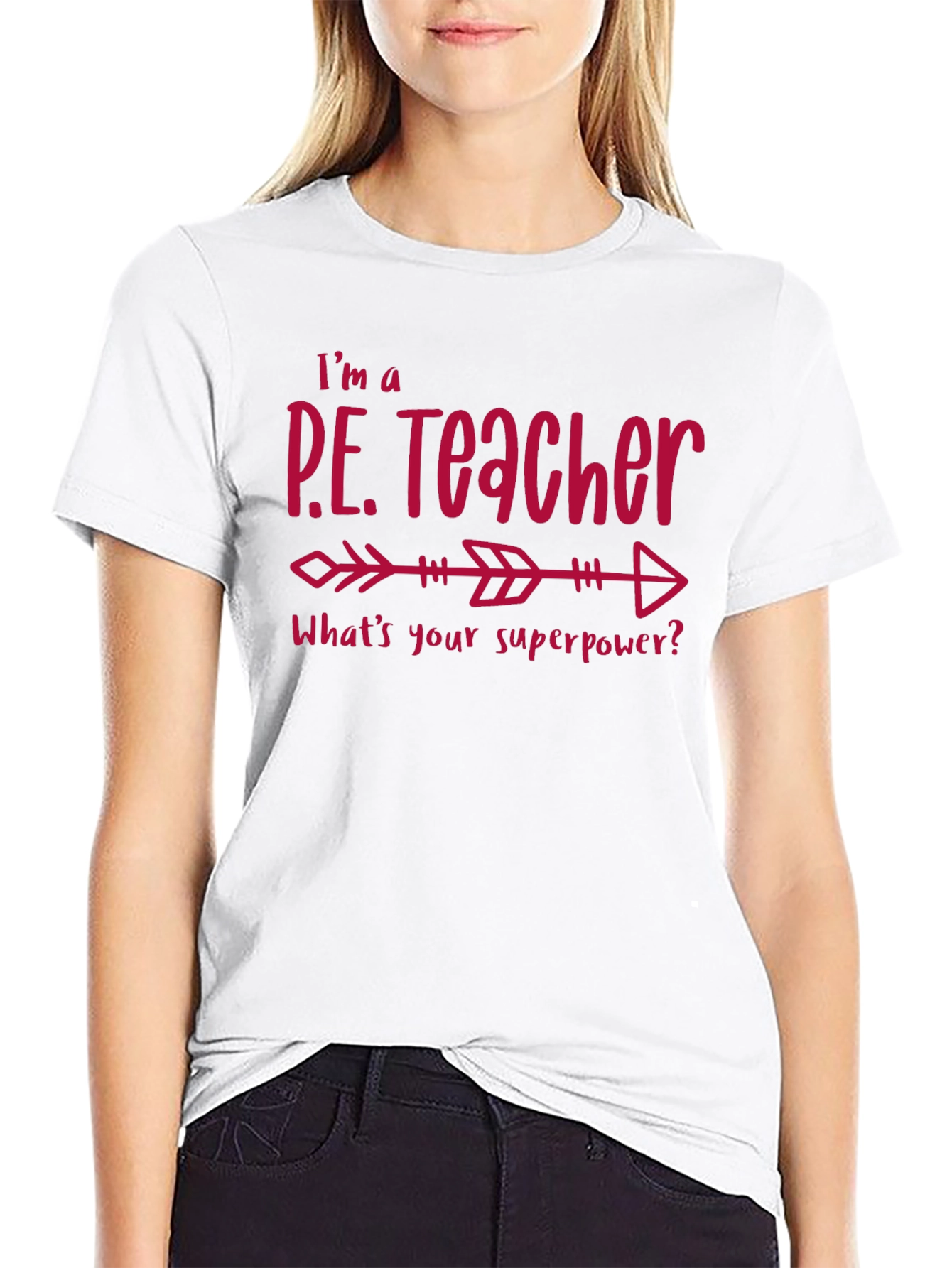P.E. Teacher Superpower Black T-Shirt