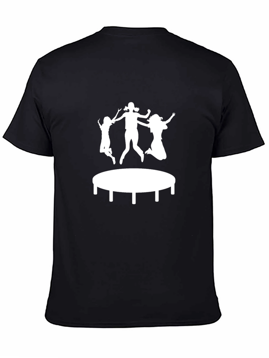 Trampoline Fun T-Shirt - Black Cotton Tee