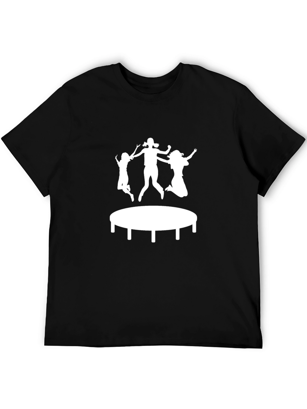 Trampoline Fun T-Shirt - Black Cotton Tee
