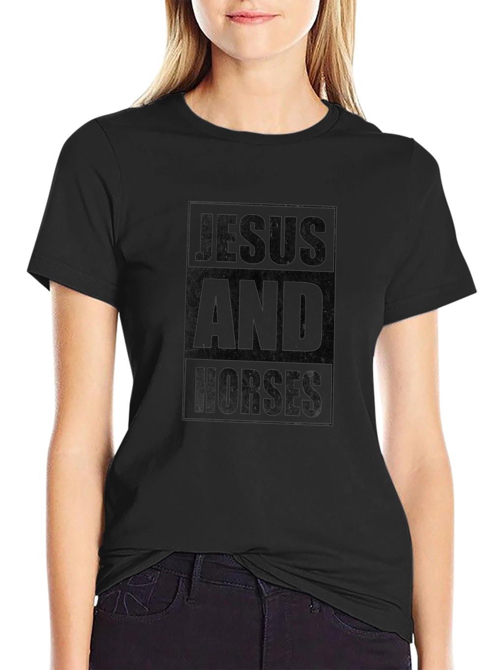 Jesus and Horses Graphic T-Shirt