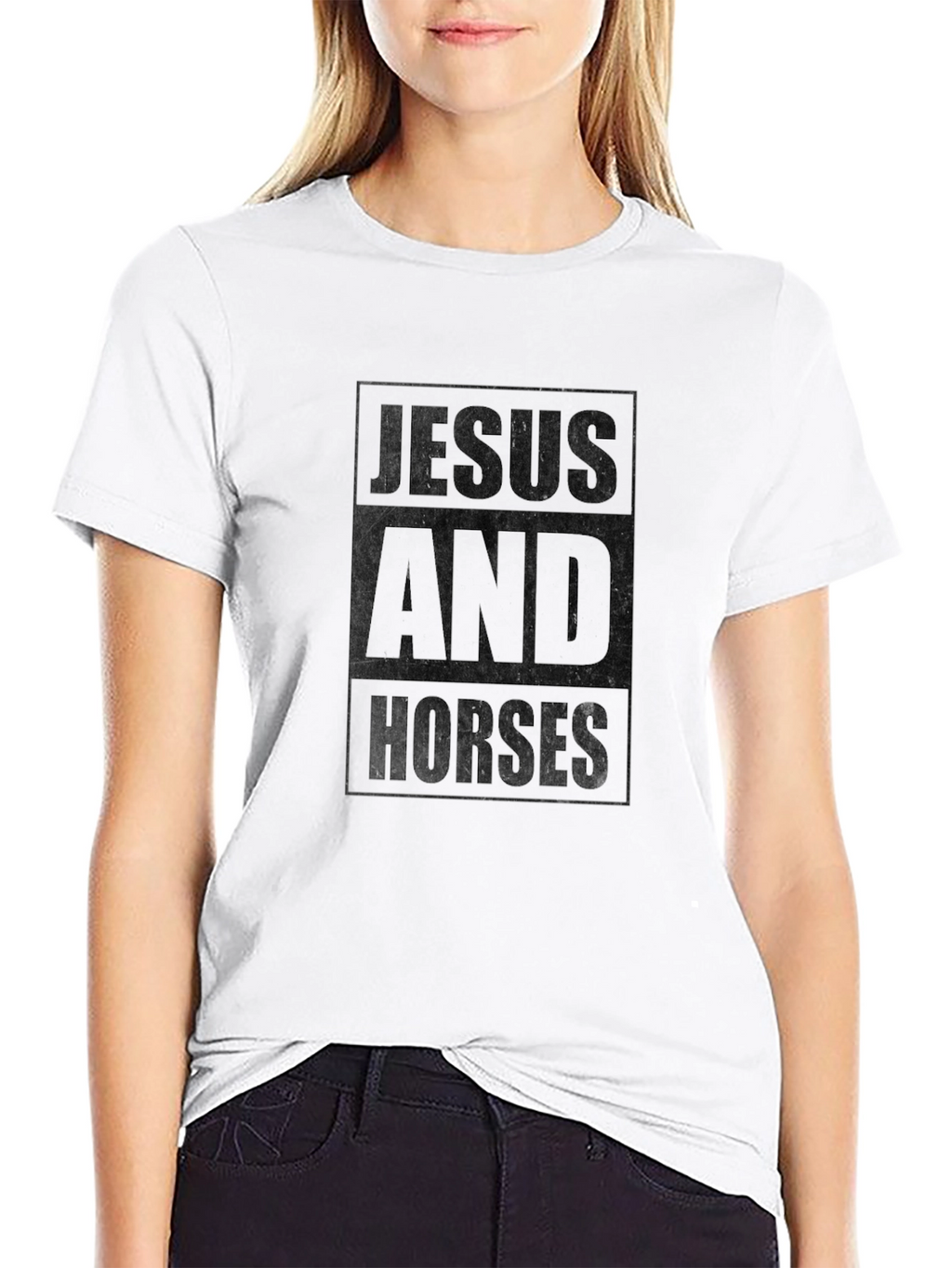 Jesus and Horses Graphic T-Shirt