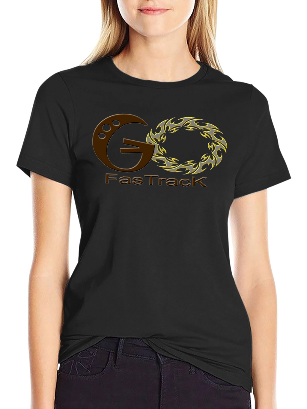 GO FasTrack Graphic Tee - Black Cotton Blend