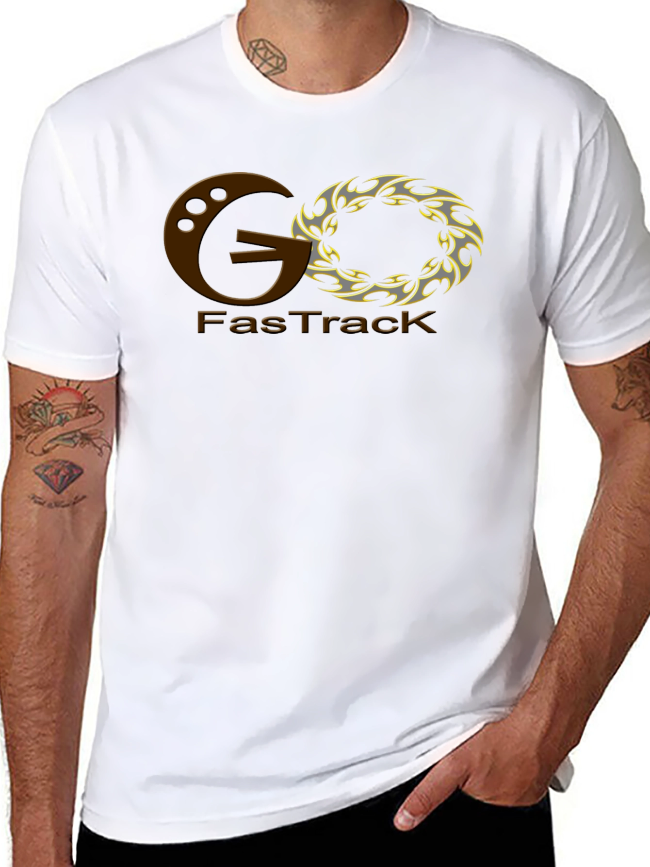 GO FasTrack Graphic Tee - Black Cotton Blend