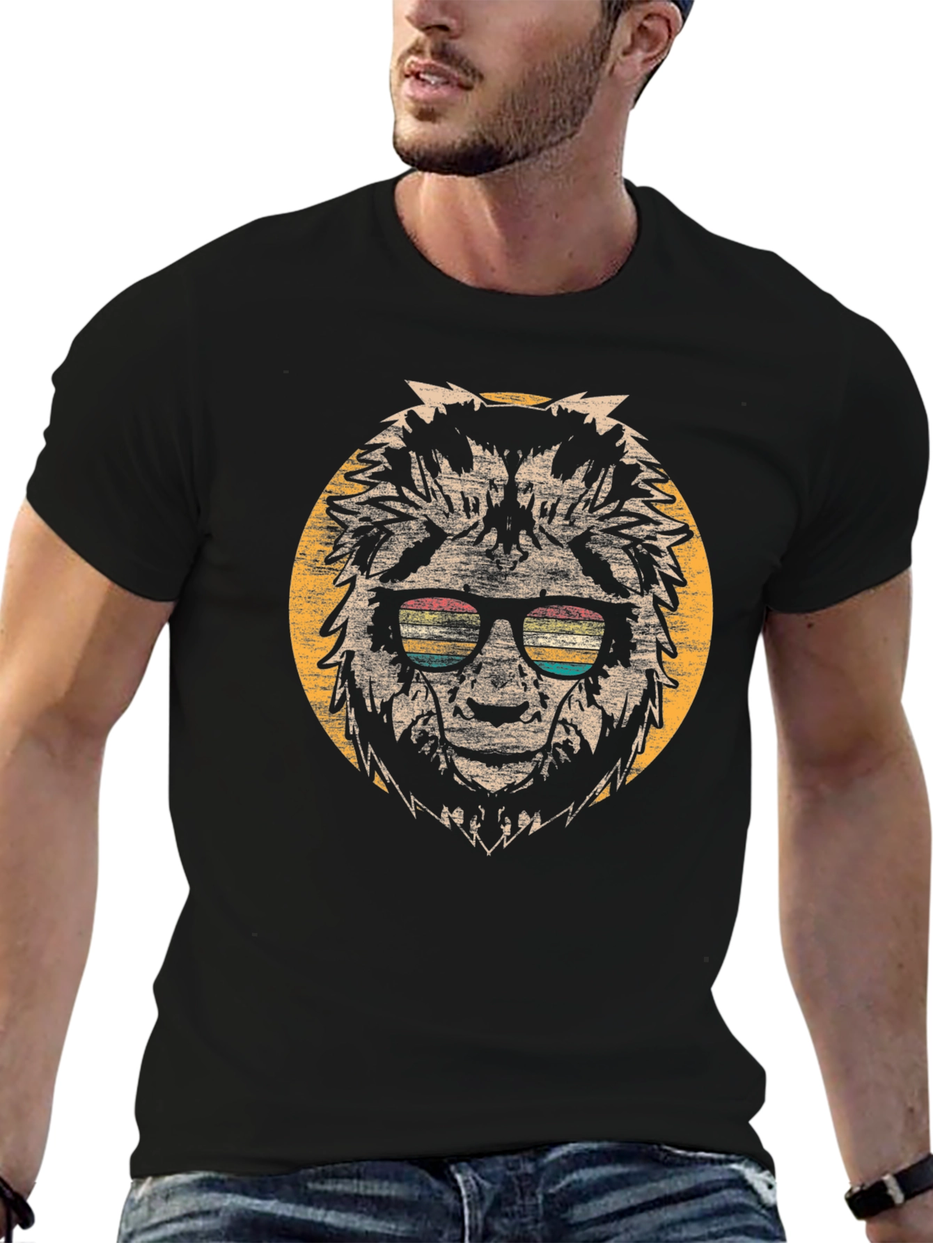 Retro Bigfoot Sunglasses Graphic T-Shirt