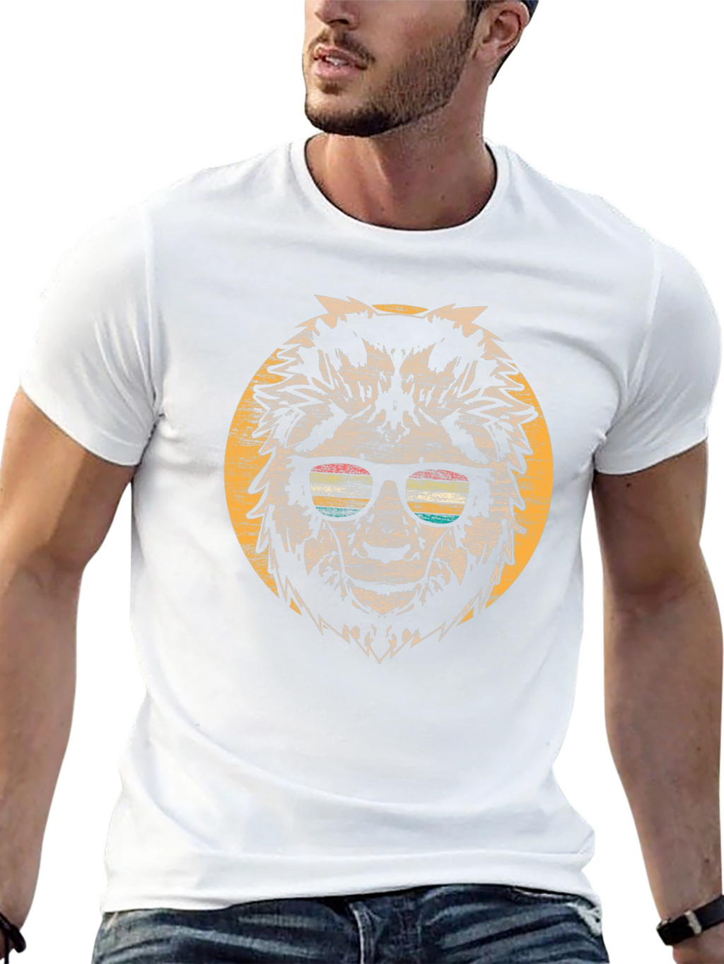 Retro Bigfoot Sunglasses Graphic T-Shirt