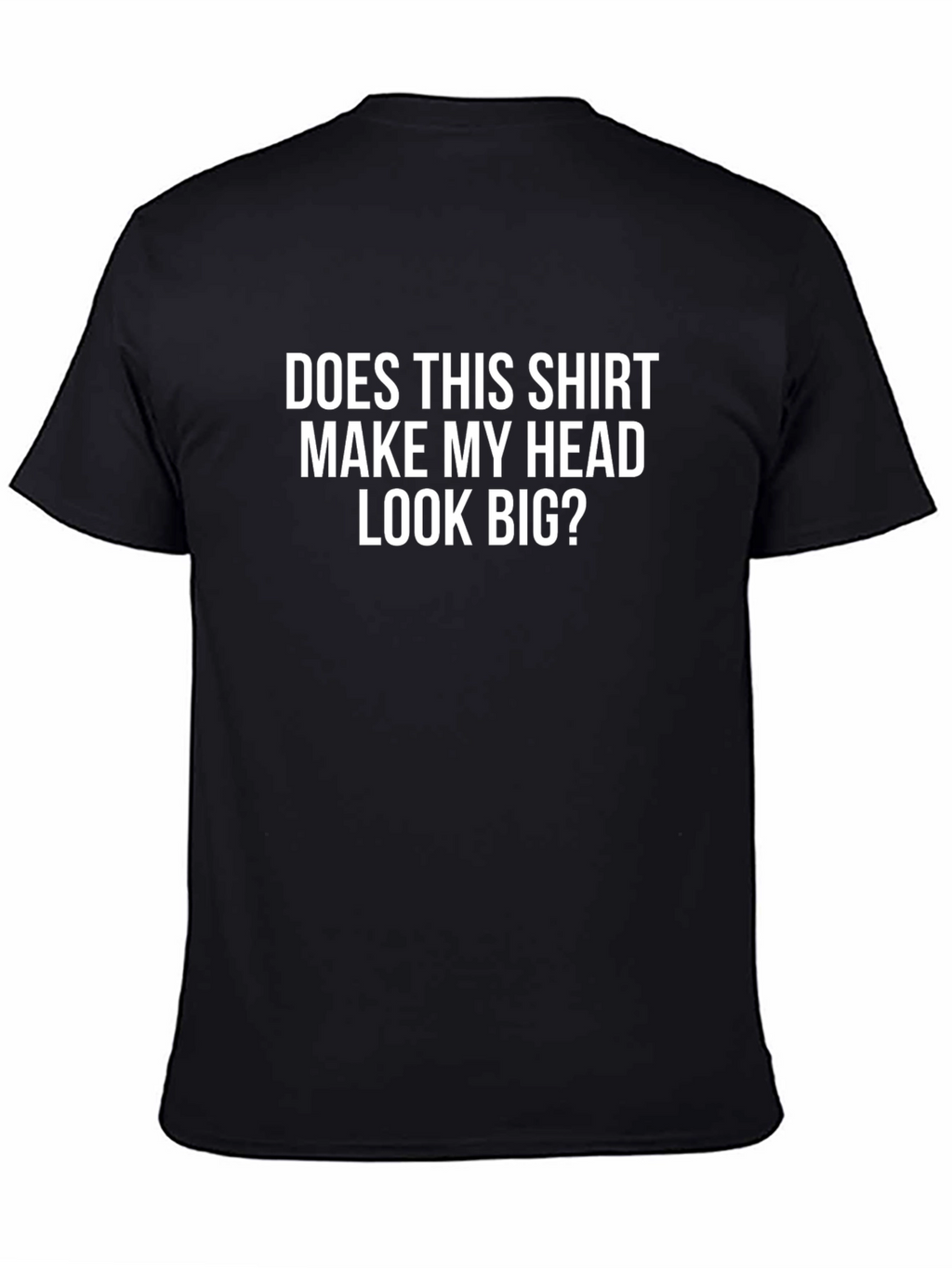 Funny Big Head Graphic T-Shirt - Black