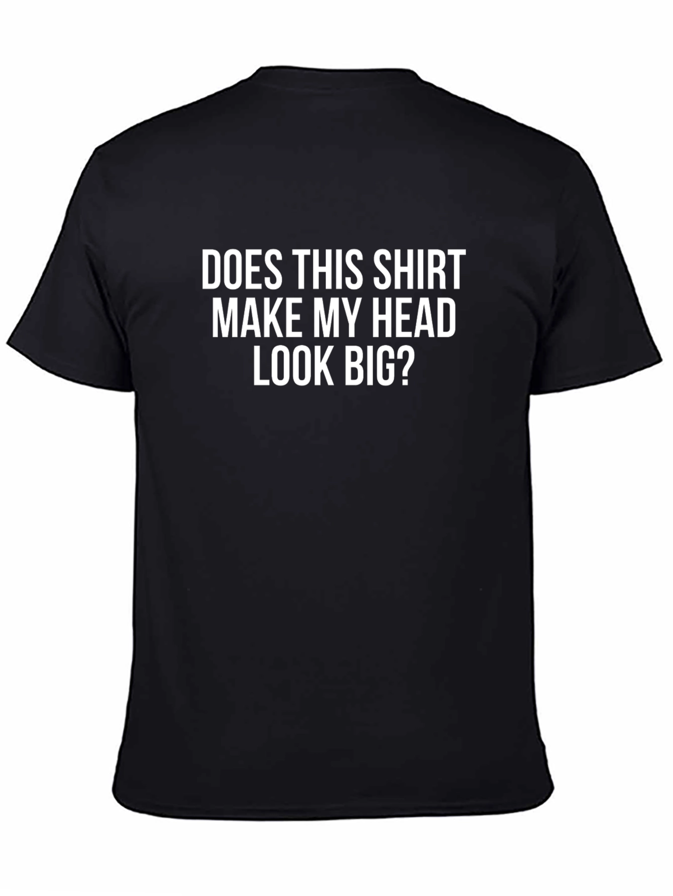 Funny Big Head Graphic T-Shirt - Black