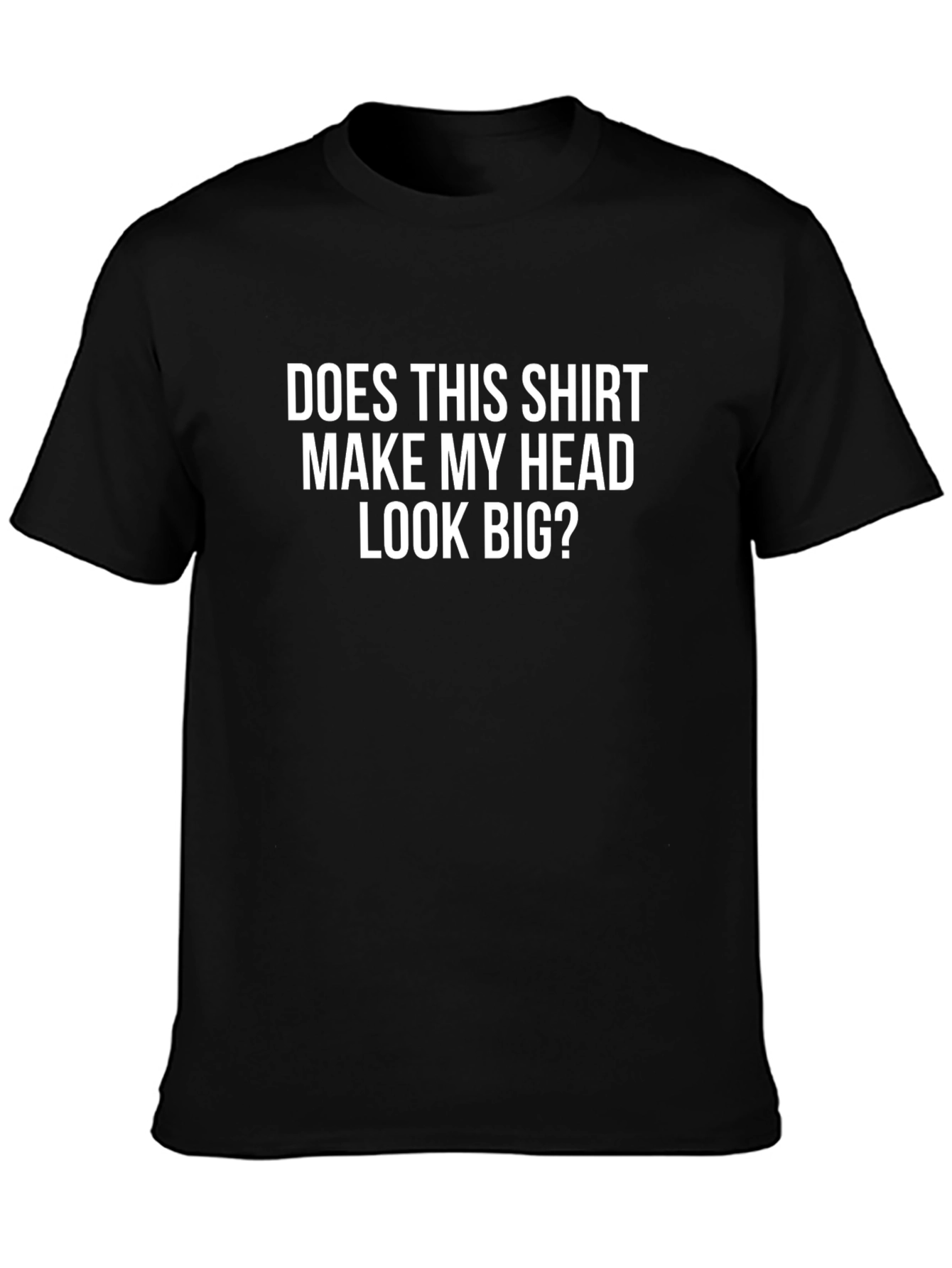 Funny Big Head Graphic T-Shirt - Black