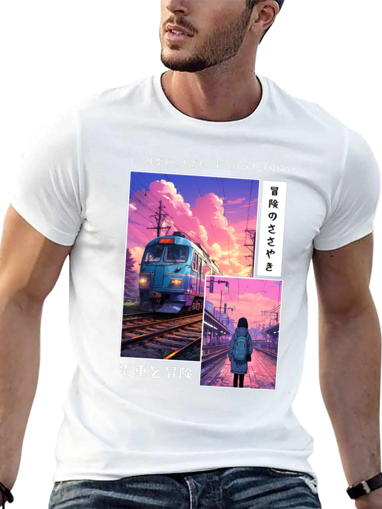 Anime Train Graphic Tee