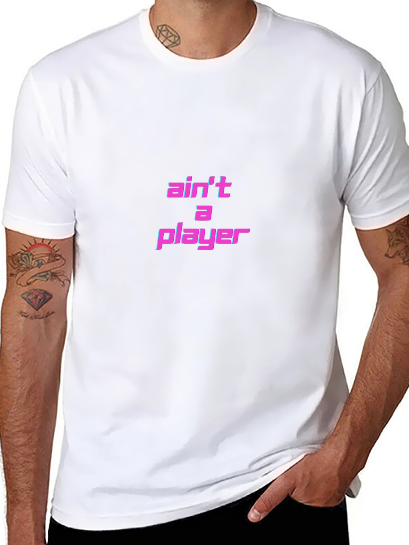 Aint A Player T-Shirt - Black Graphic Tee