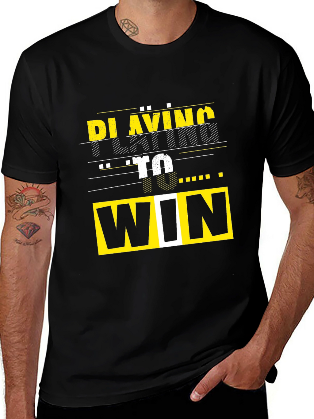 Playing To Win Graphic Tee - Black T-Shirt