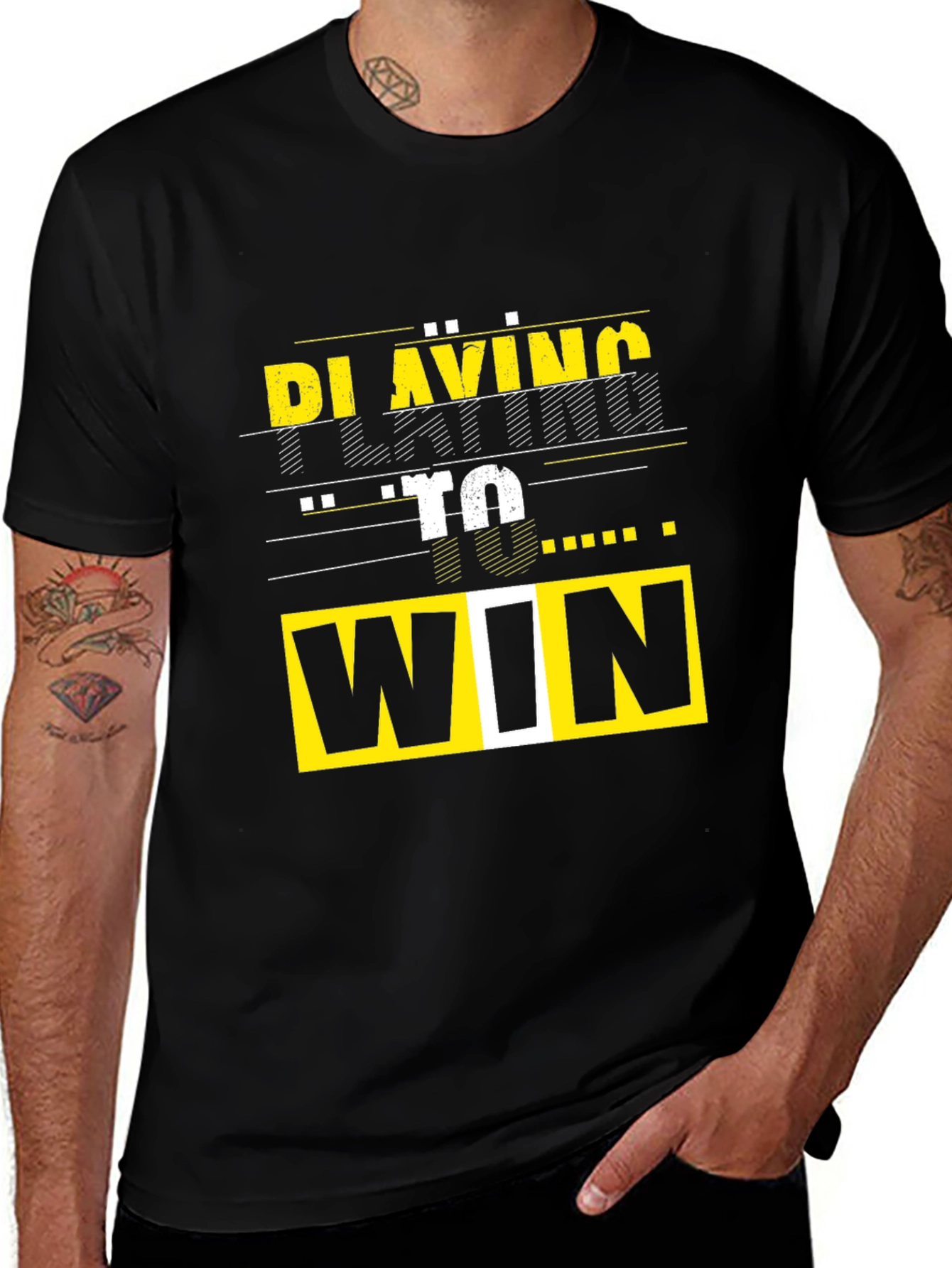 Playing To Win Graphic Tee - Black T-Shirt
