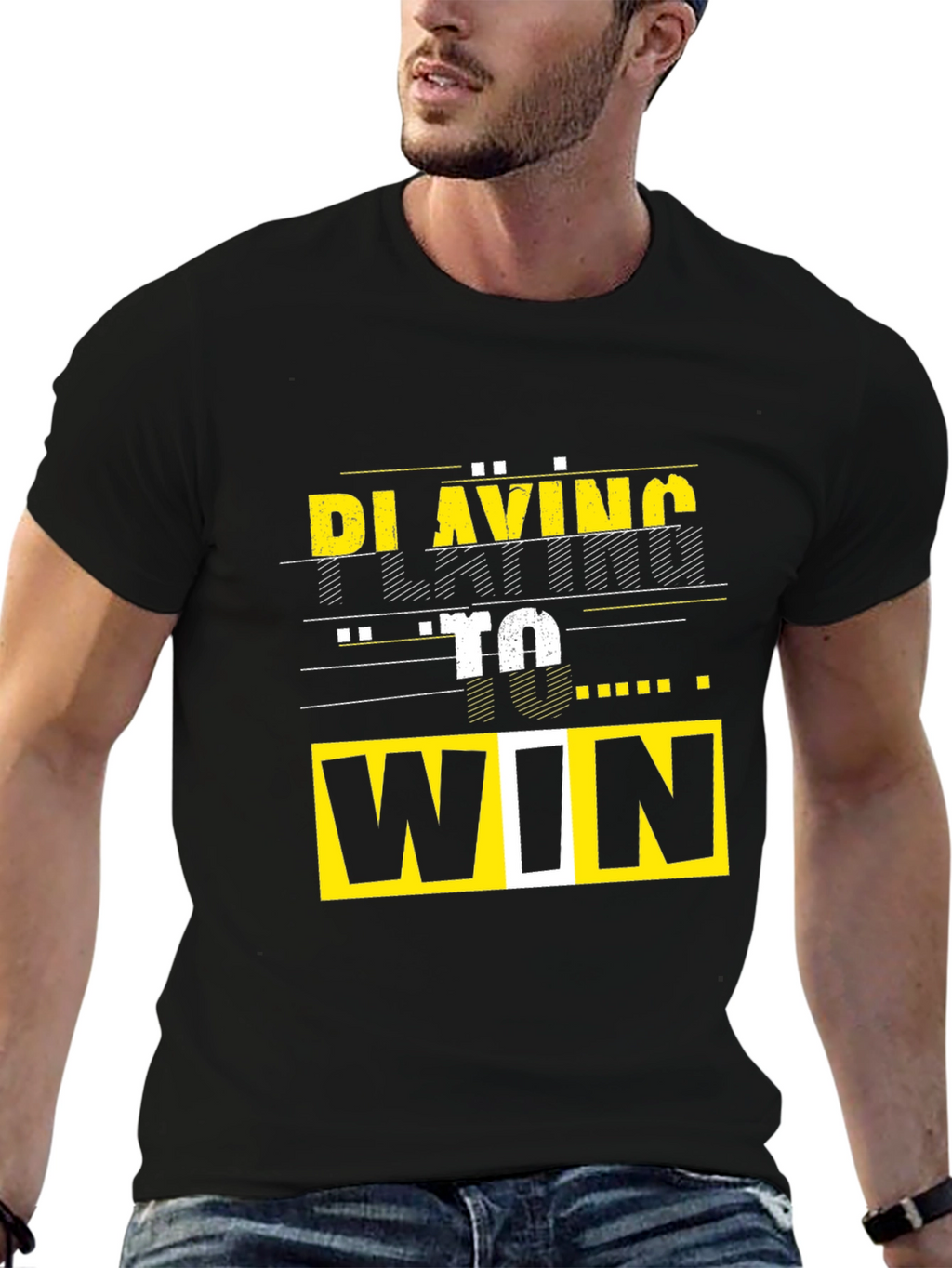 Playing To Win Graphic Tee - Black T-Shirt