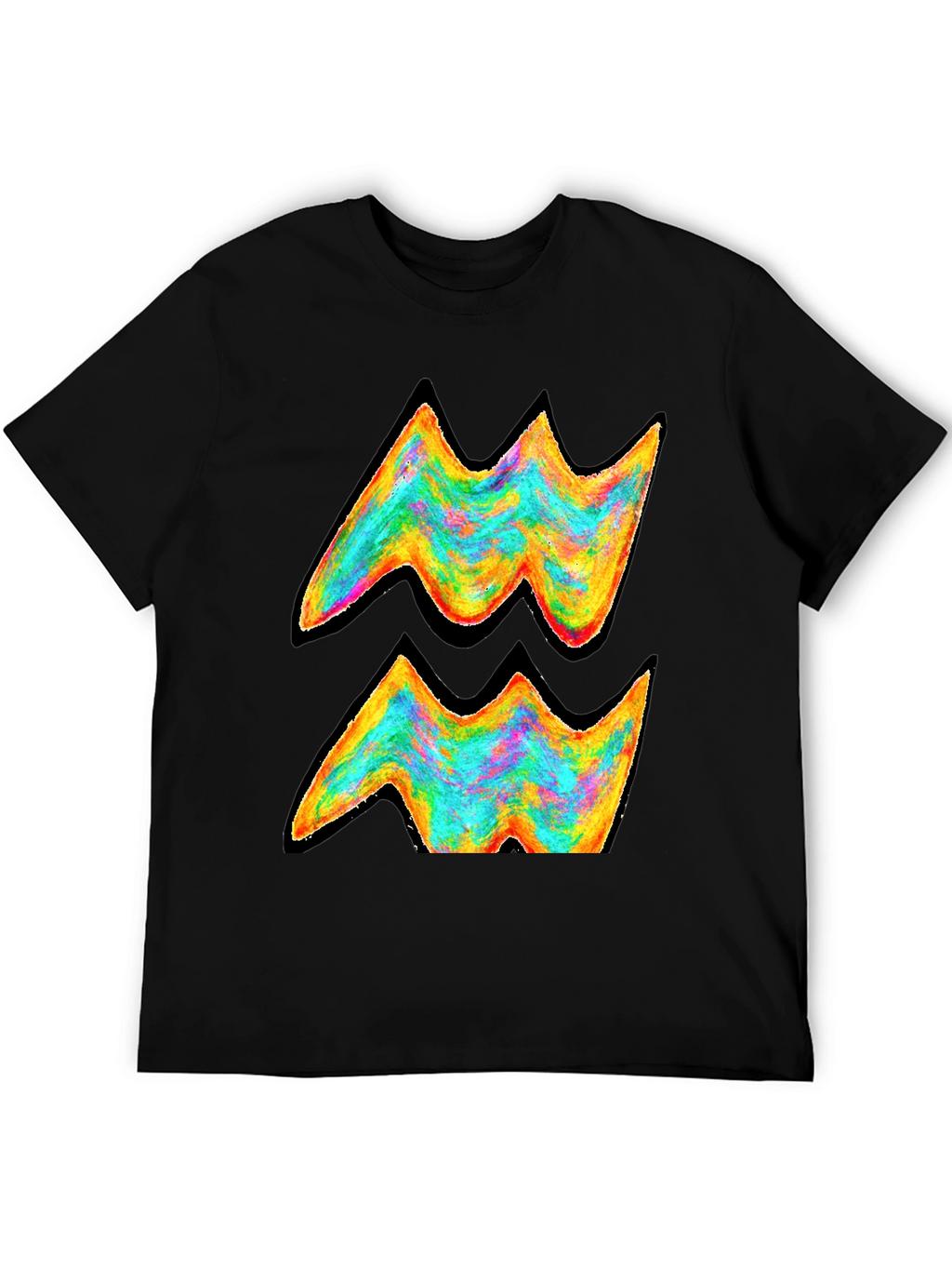 Aquarius Zodiac Rainbow Graphic Tee