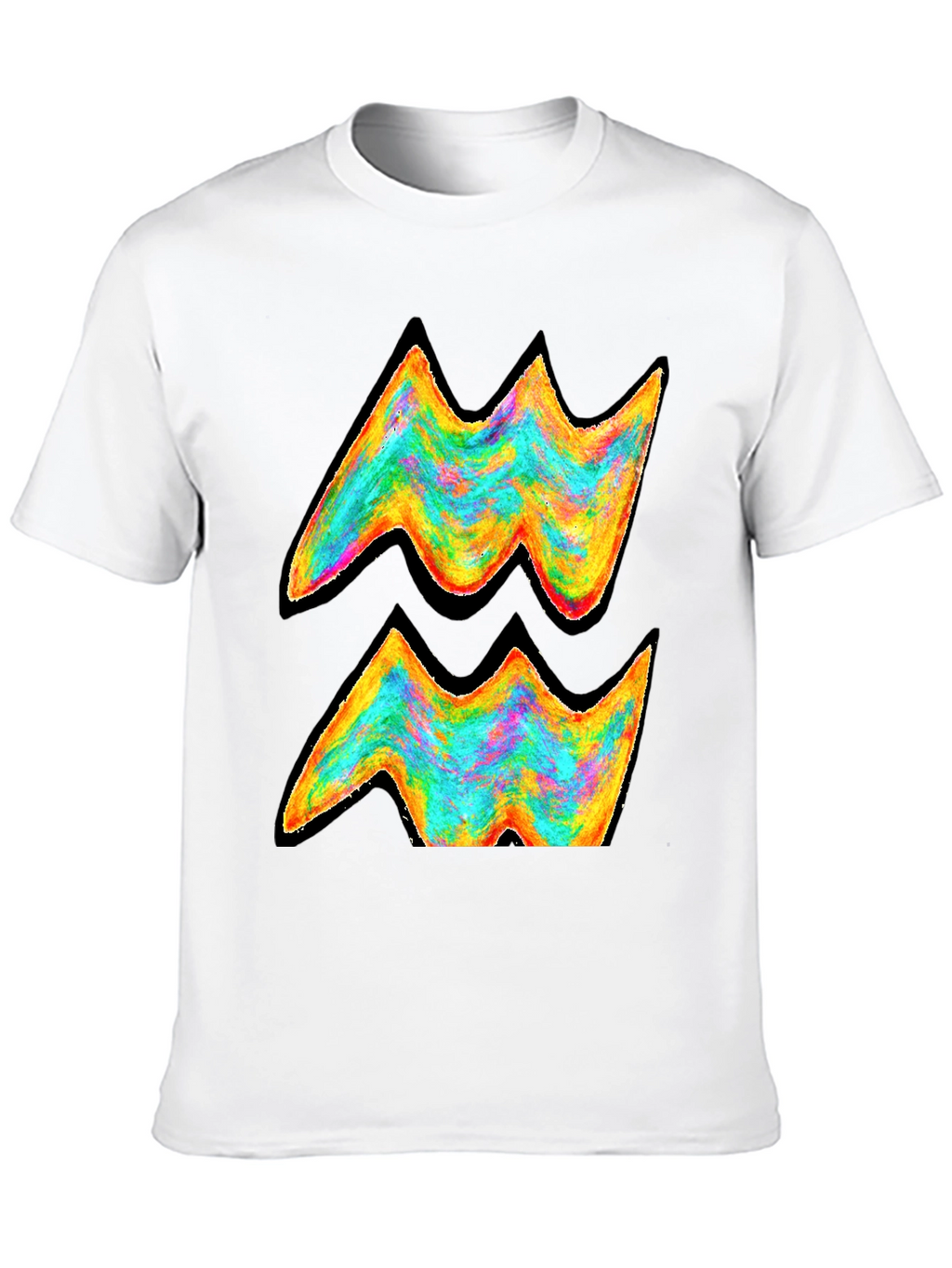Aquarius Zodiac Rainbow Graphic Tee