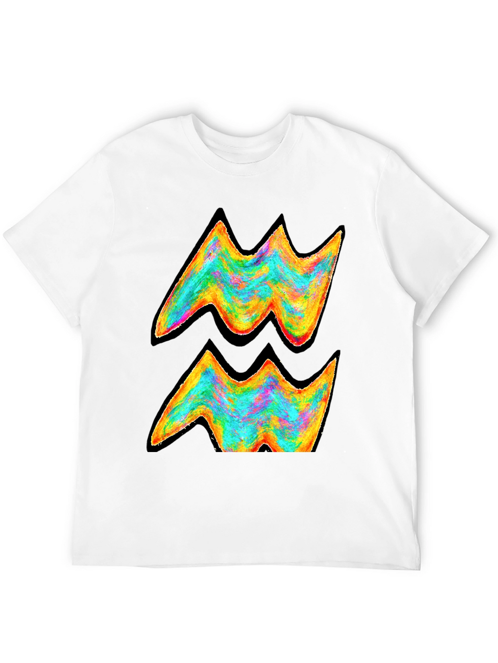 Aquarius Zodiac Rainbow Graphic Tee