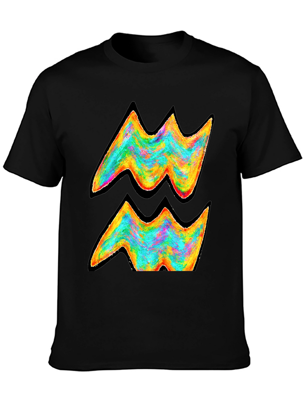 Aquarius Zodiac Rainbow Graphic Tee