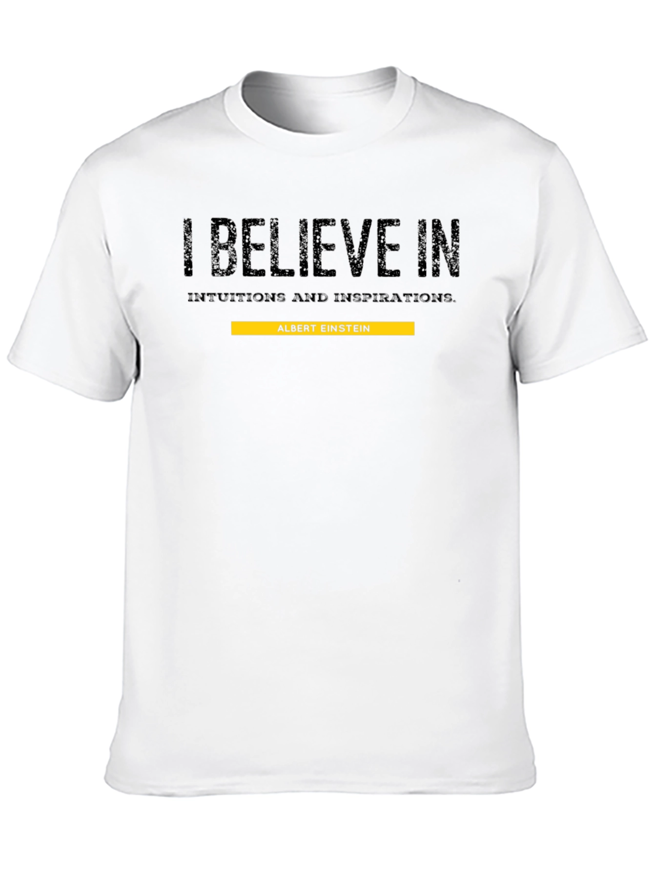I Believe In T-Shirt Albert Einstein Black Graphic Tee
