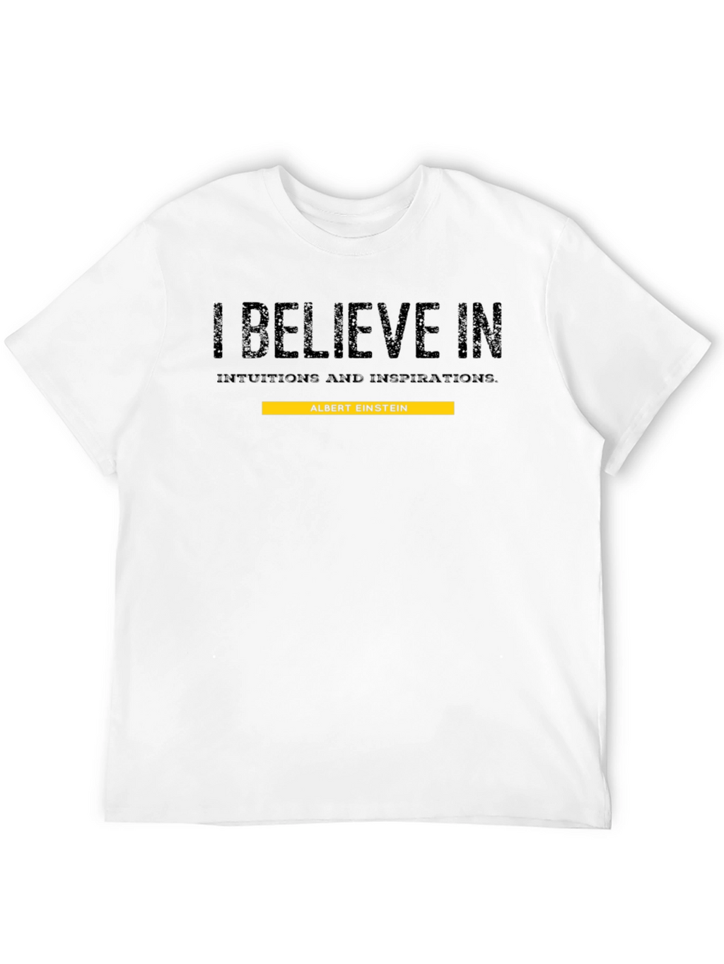 I Believe In T-Shirt Albert Einstein Black Graphic Tee