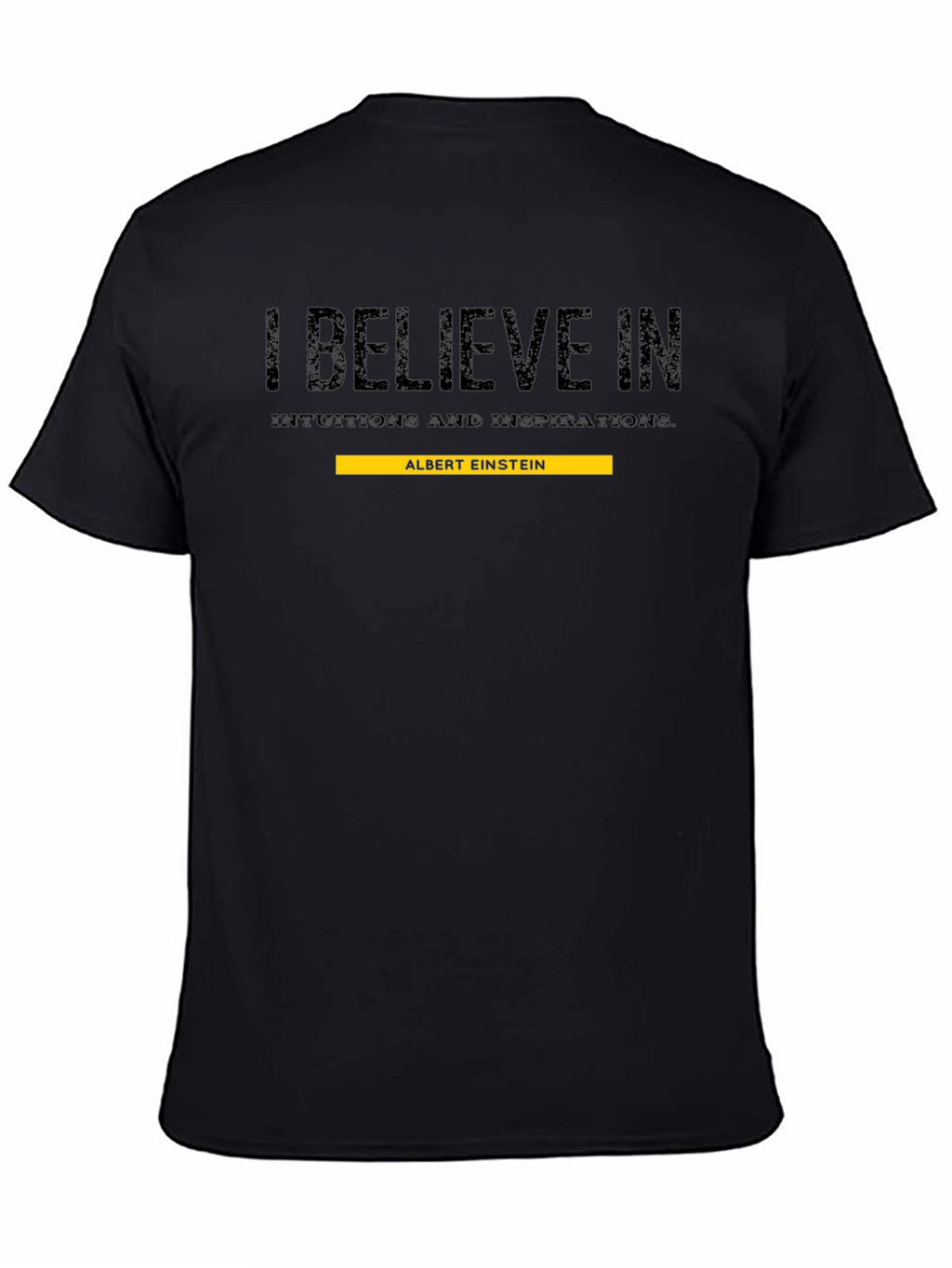 I Believe In T-Shirt Albert Einstein Black Graphic Tee