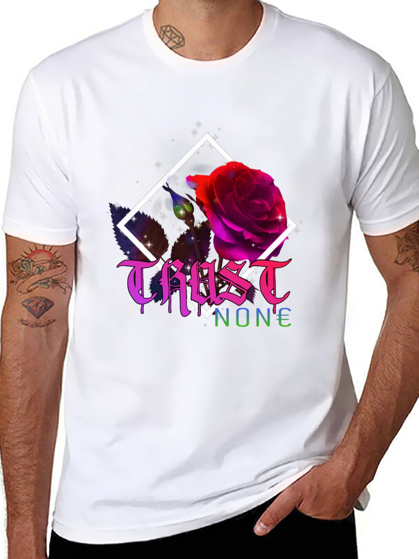 Trust No One Rose Graphic T-Shirt