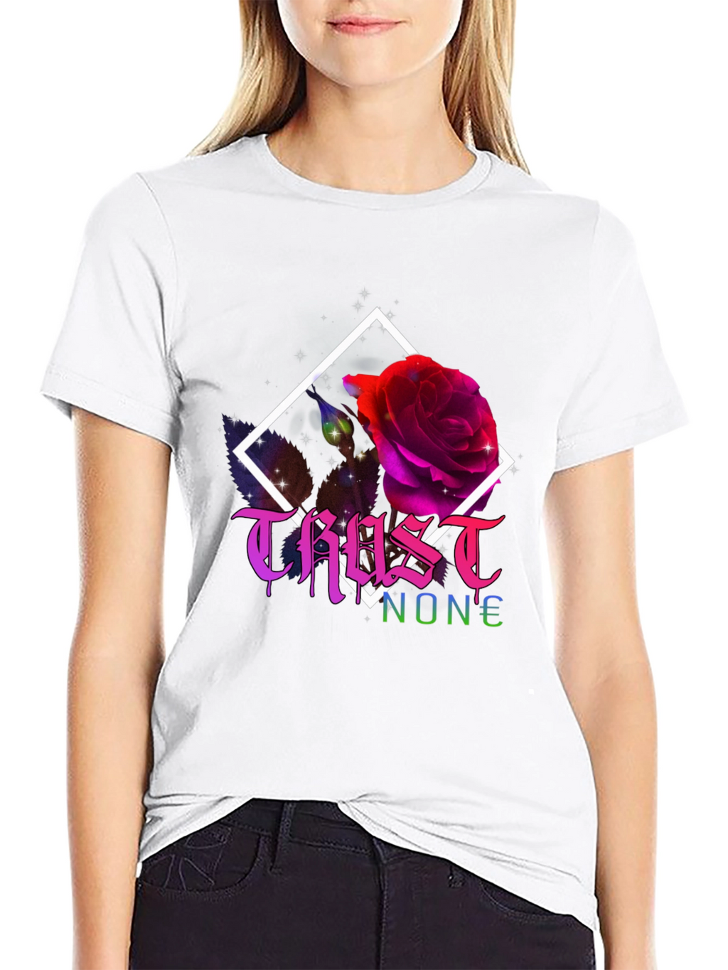 Trust No One Rose Graphic T-Shirt