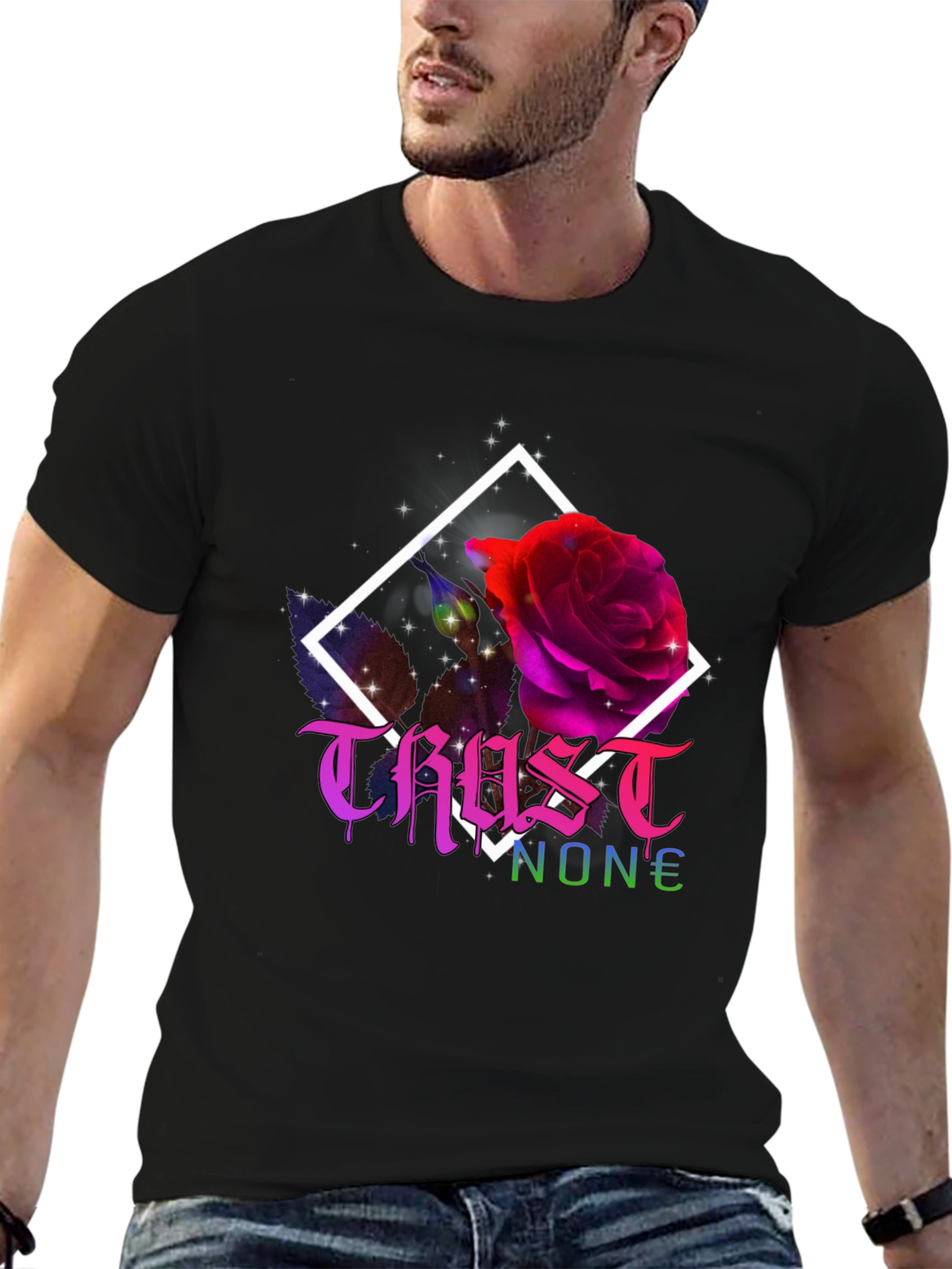 Trust No One Rose Graphic T-Shirt