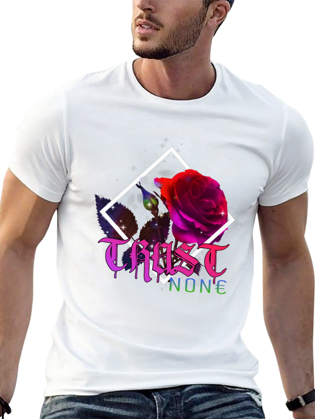 Trust No One Rose Graphic T-Shirt