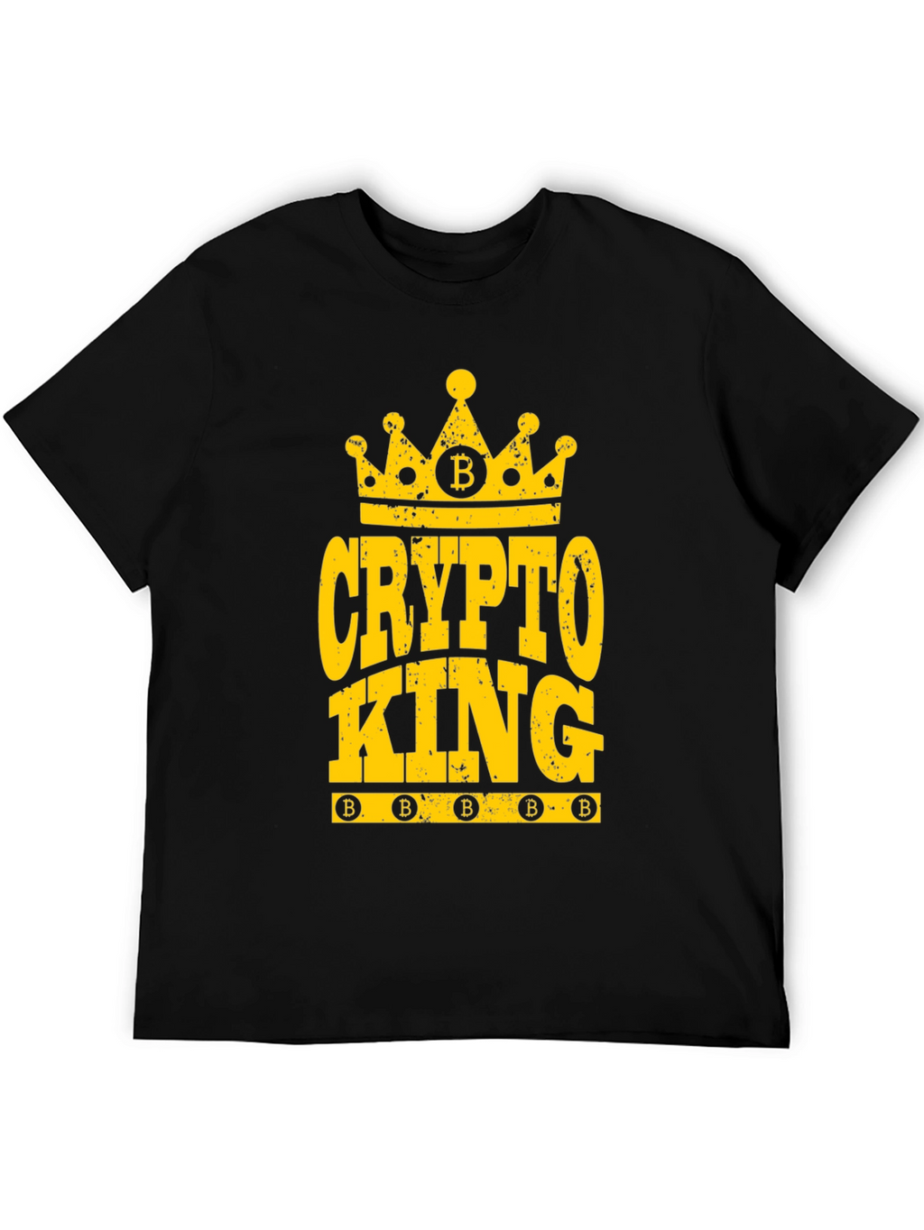 Crypto King Bitcoin T-Shirt - Black Cotton Tee