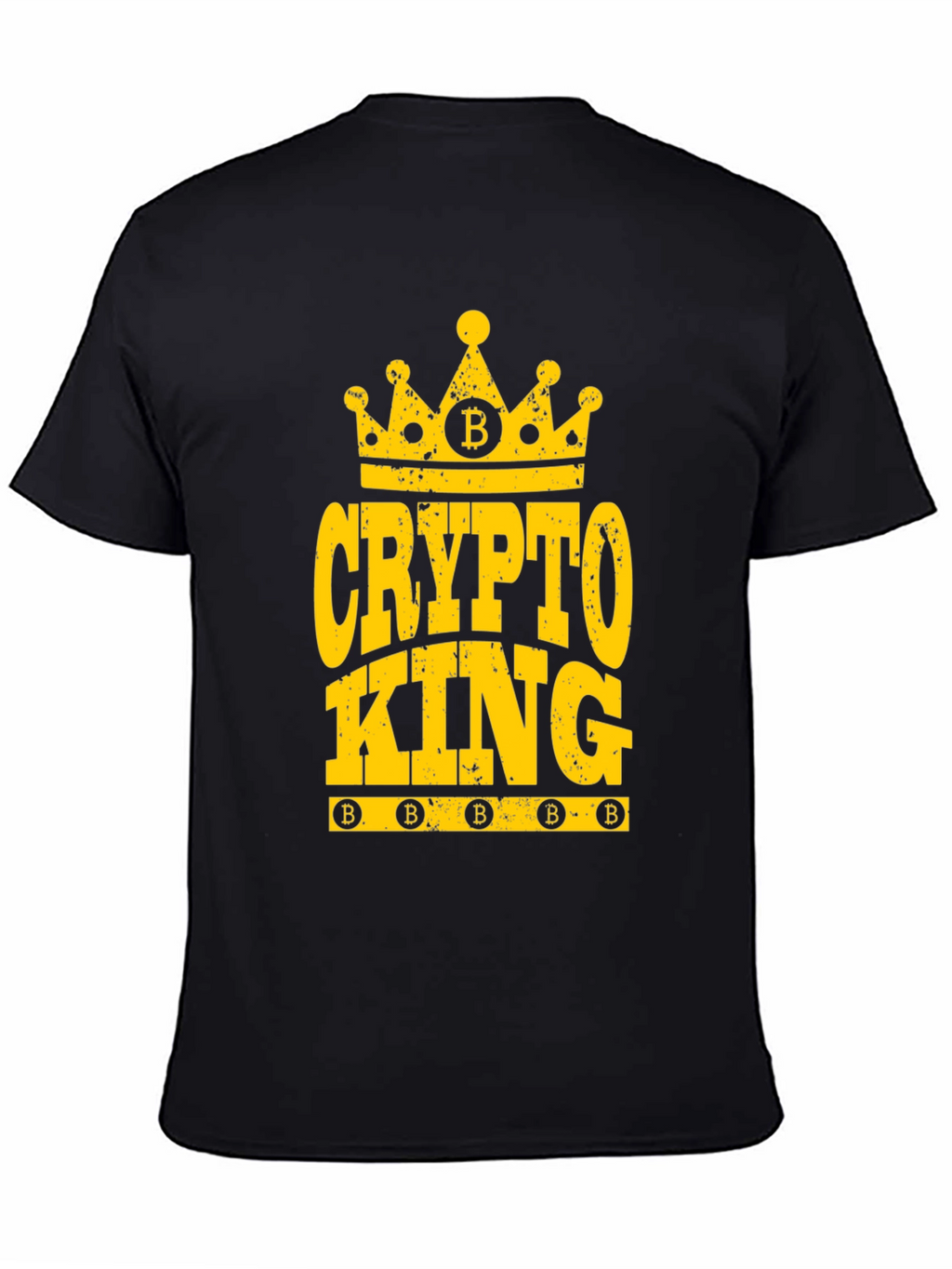 Crypto King Bitcoin T-Shirt - Black Cotton Tee