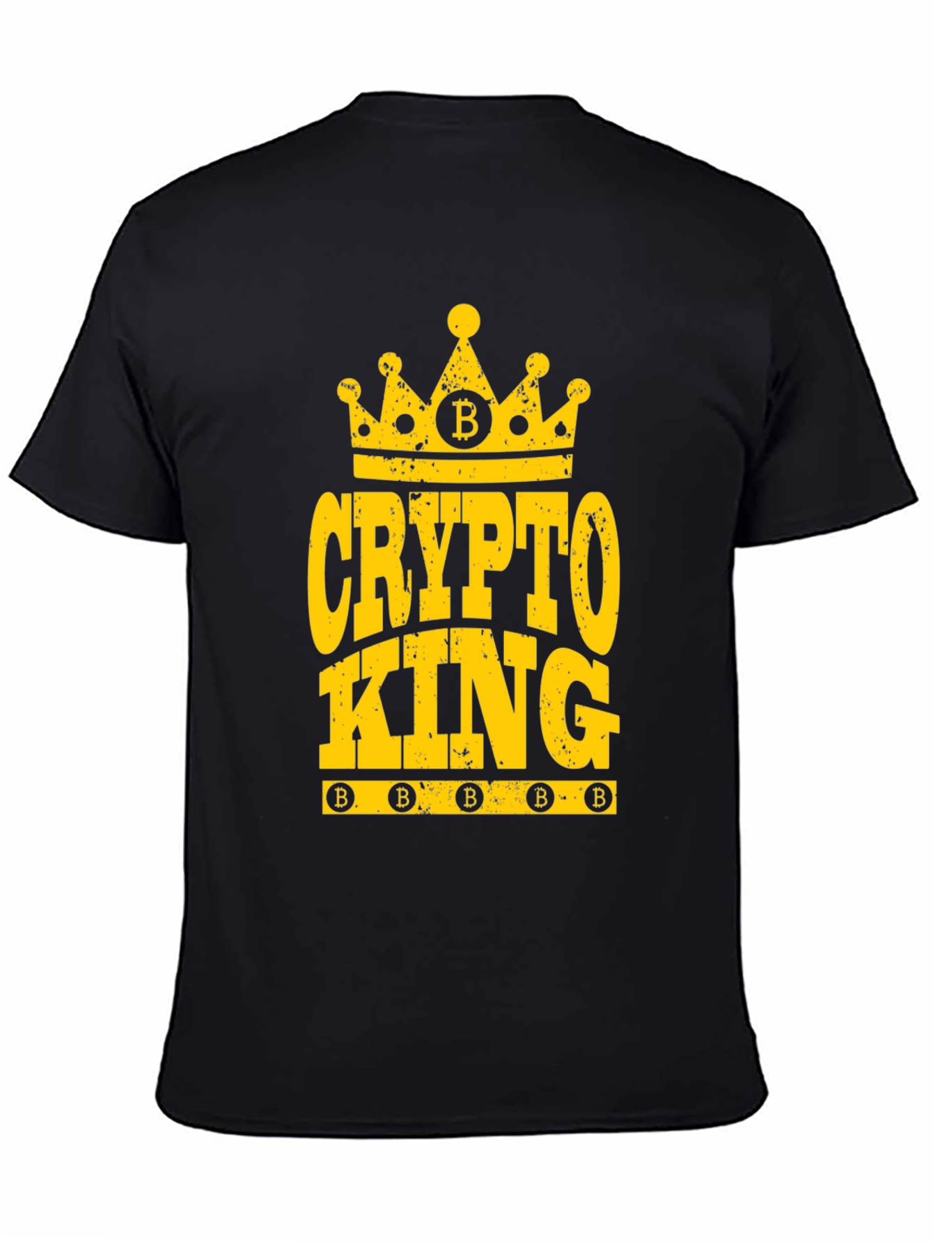 Crypto King Bitcoin T-Shirt - Black Cotton Tee