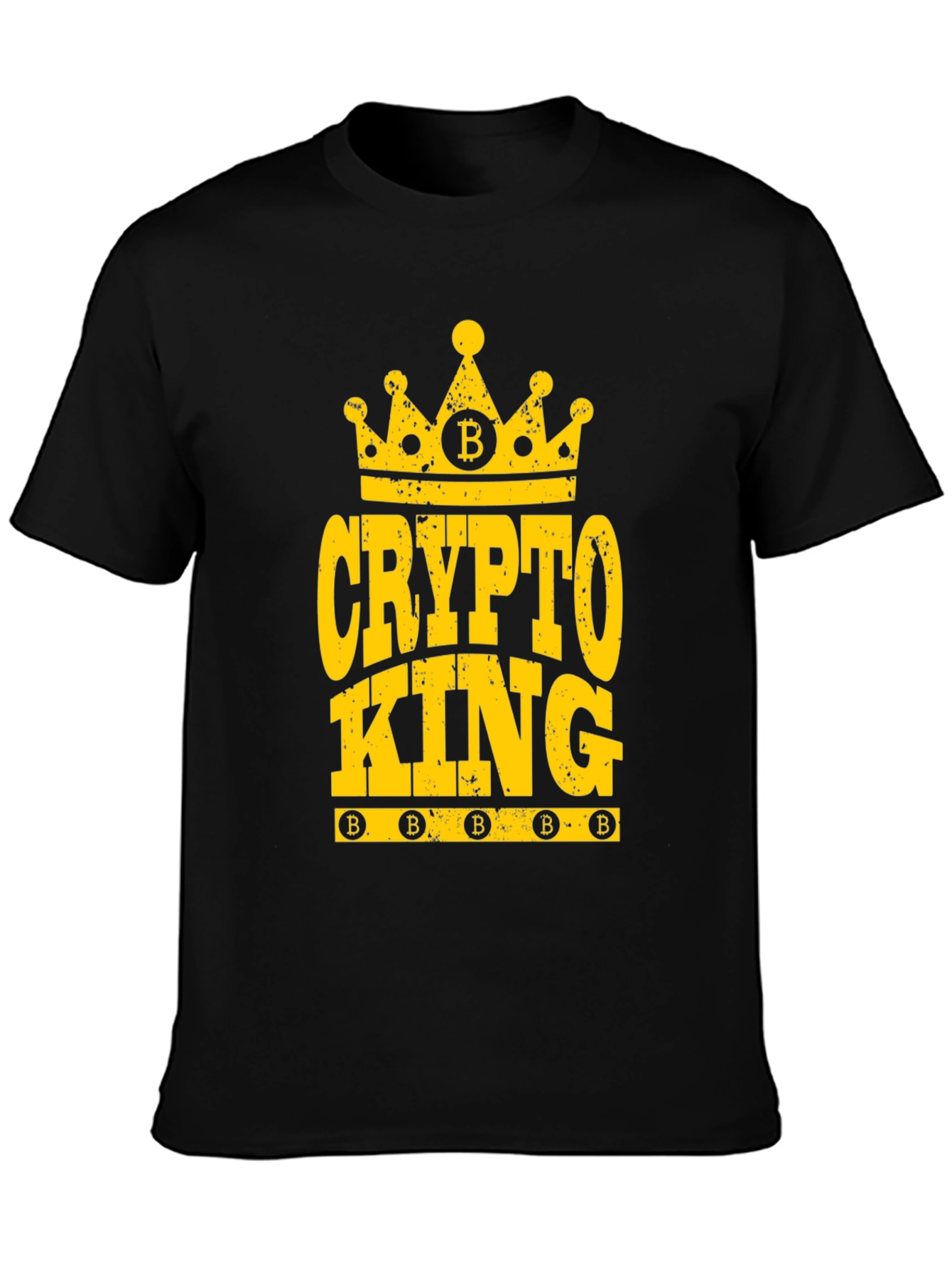 Crypto King Bitcoin T-Shirt - Black Cotton Tee