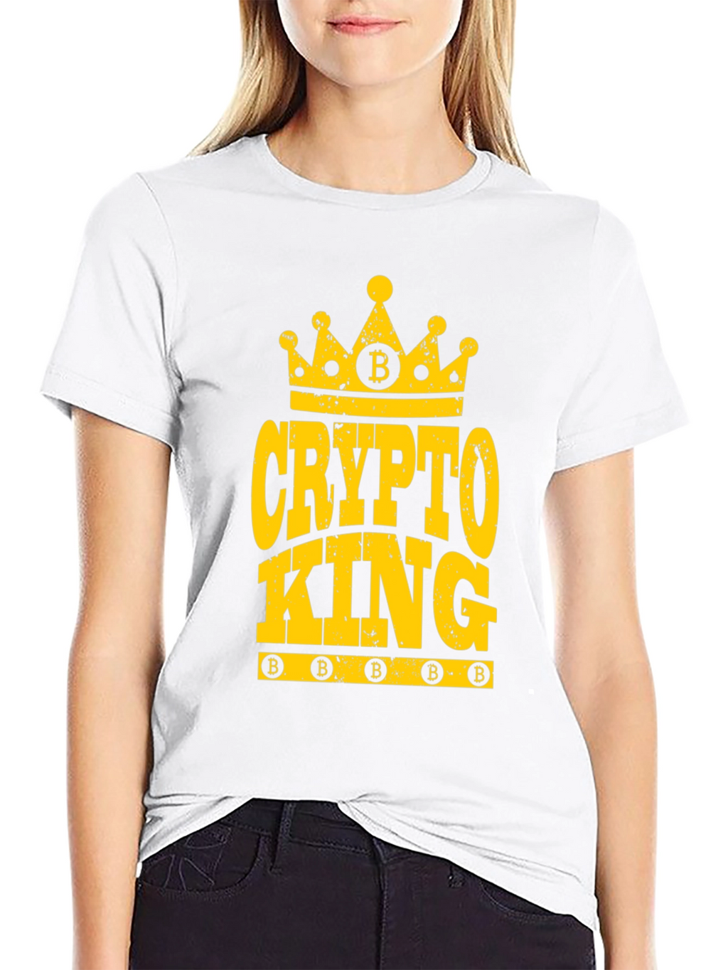 Crypto King Bitcoin T-Shirt - Black Cotton Tee