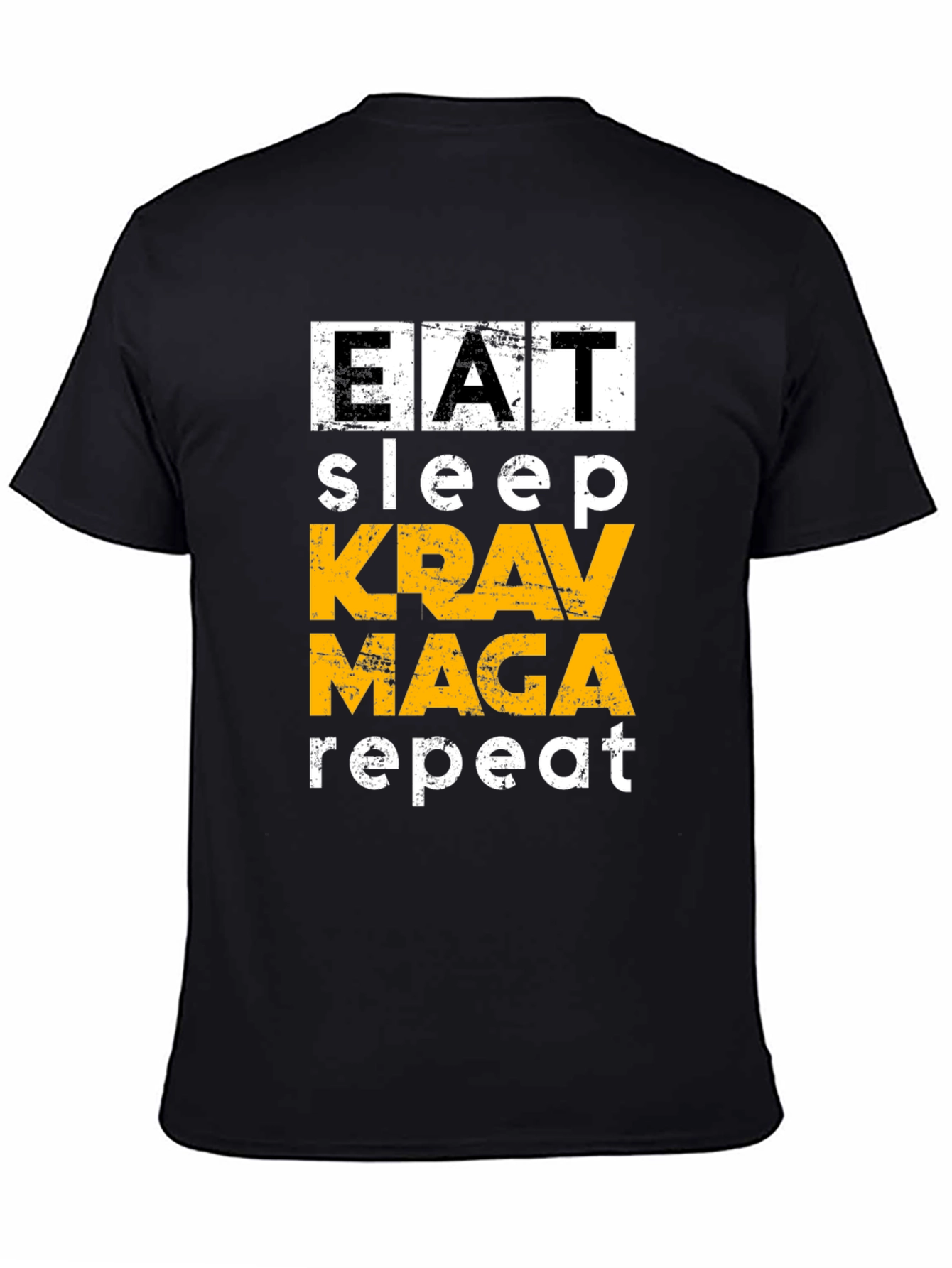 Eat Sleep Krav Maga Repeat Black T-Shirt