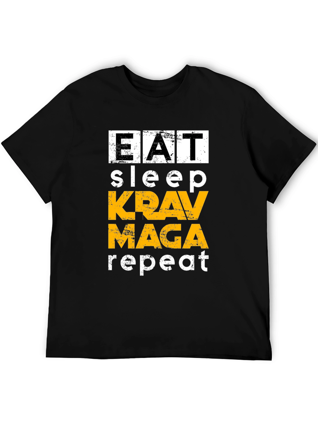 Eat Sleep Krav Maga Repeat Black T-Shirt