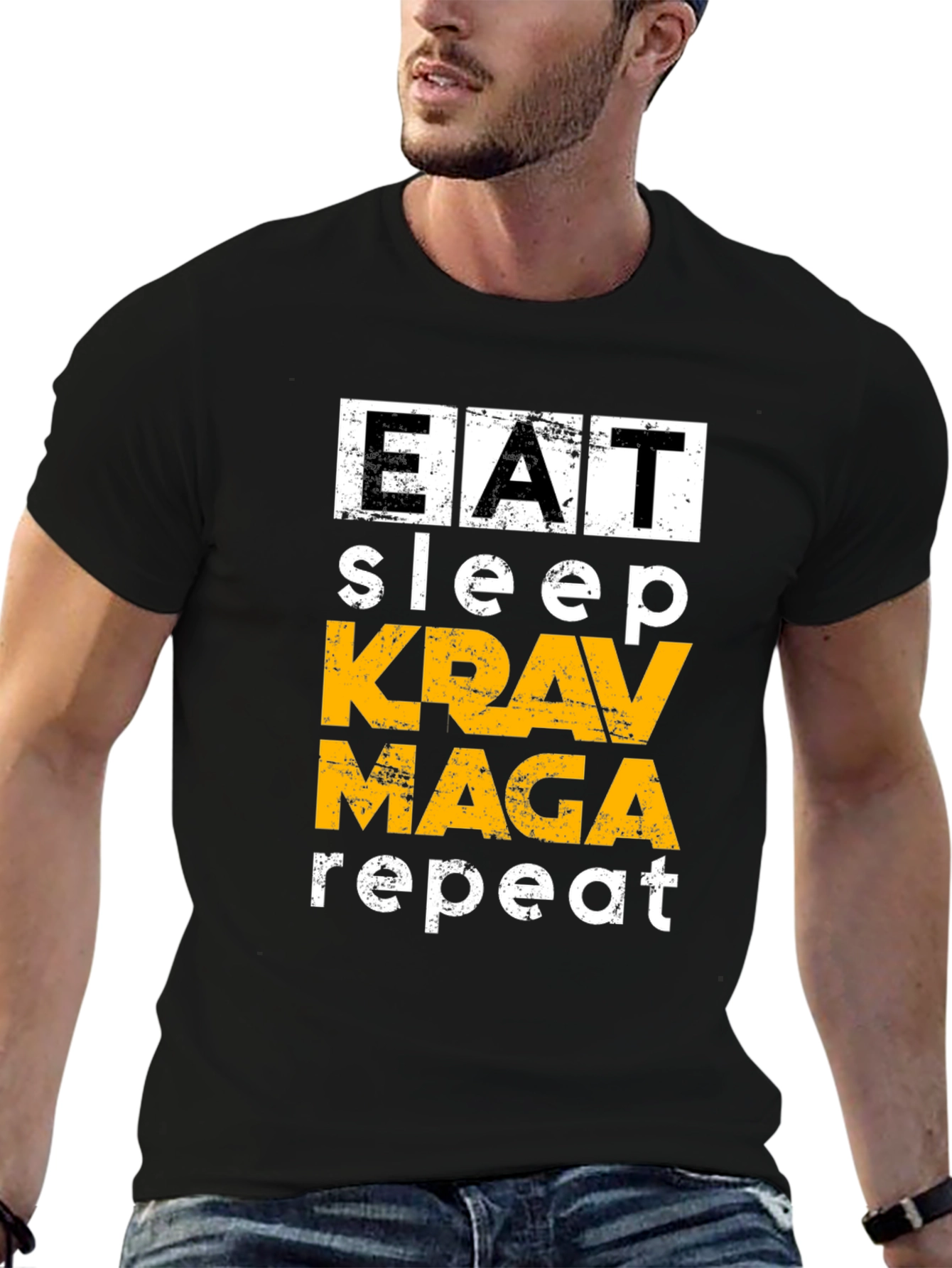 Eat Sleep Krav Maga Repeat Black T-Shirt