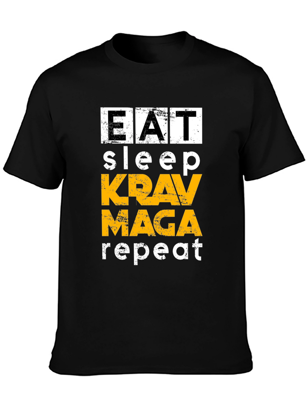 Eat Sleep Krav Maga Repeat Black T-Shirt