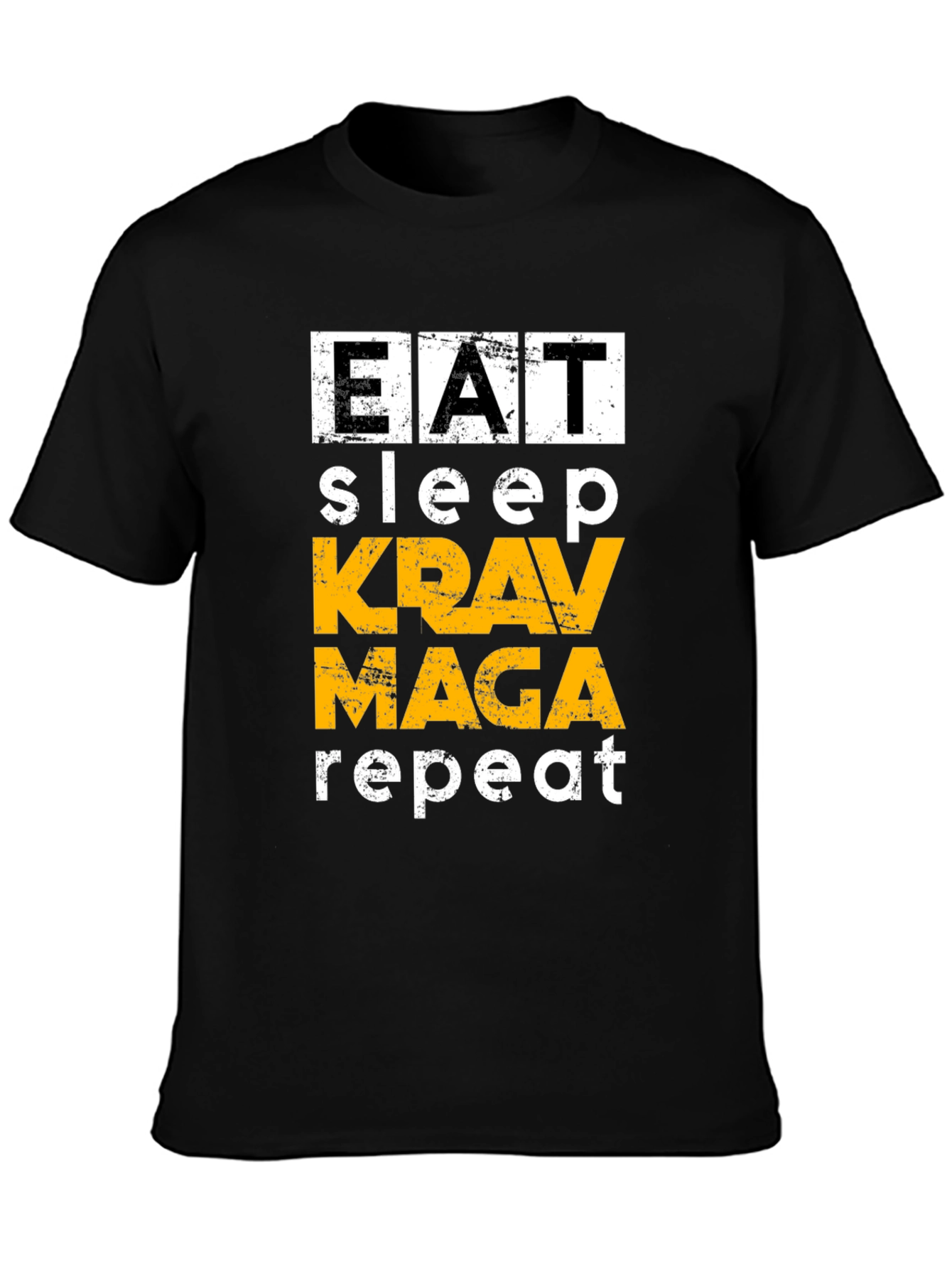 Eat Sleep Krav Maga Repeat Black T-Shirt