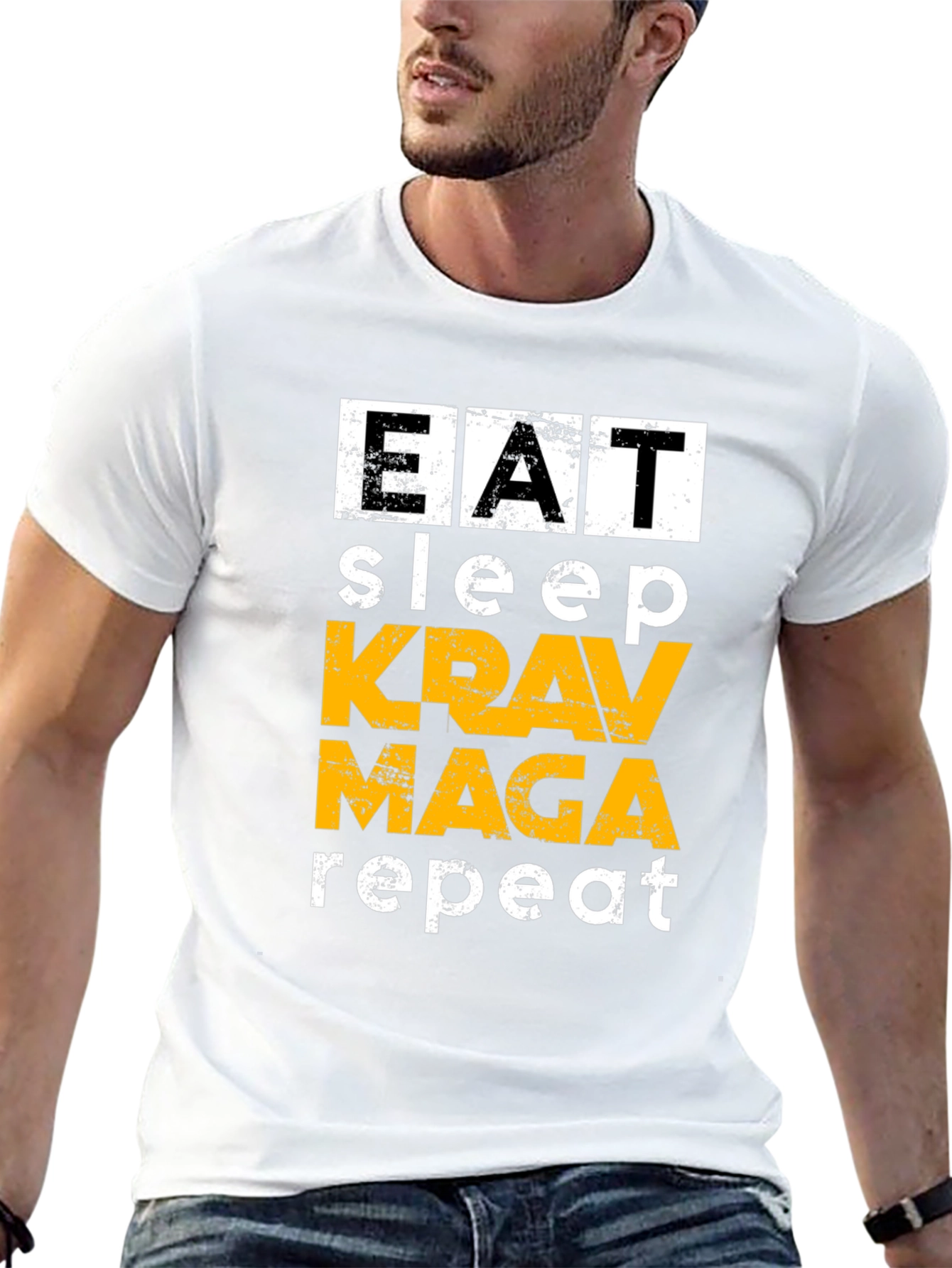 Eat Sleep Krav Maga Repeat Black T-Shirt