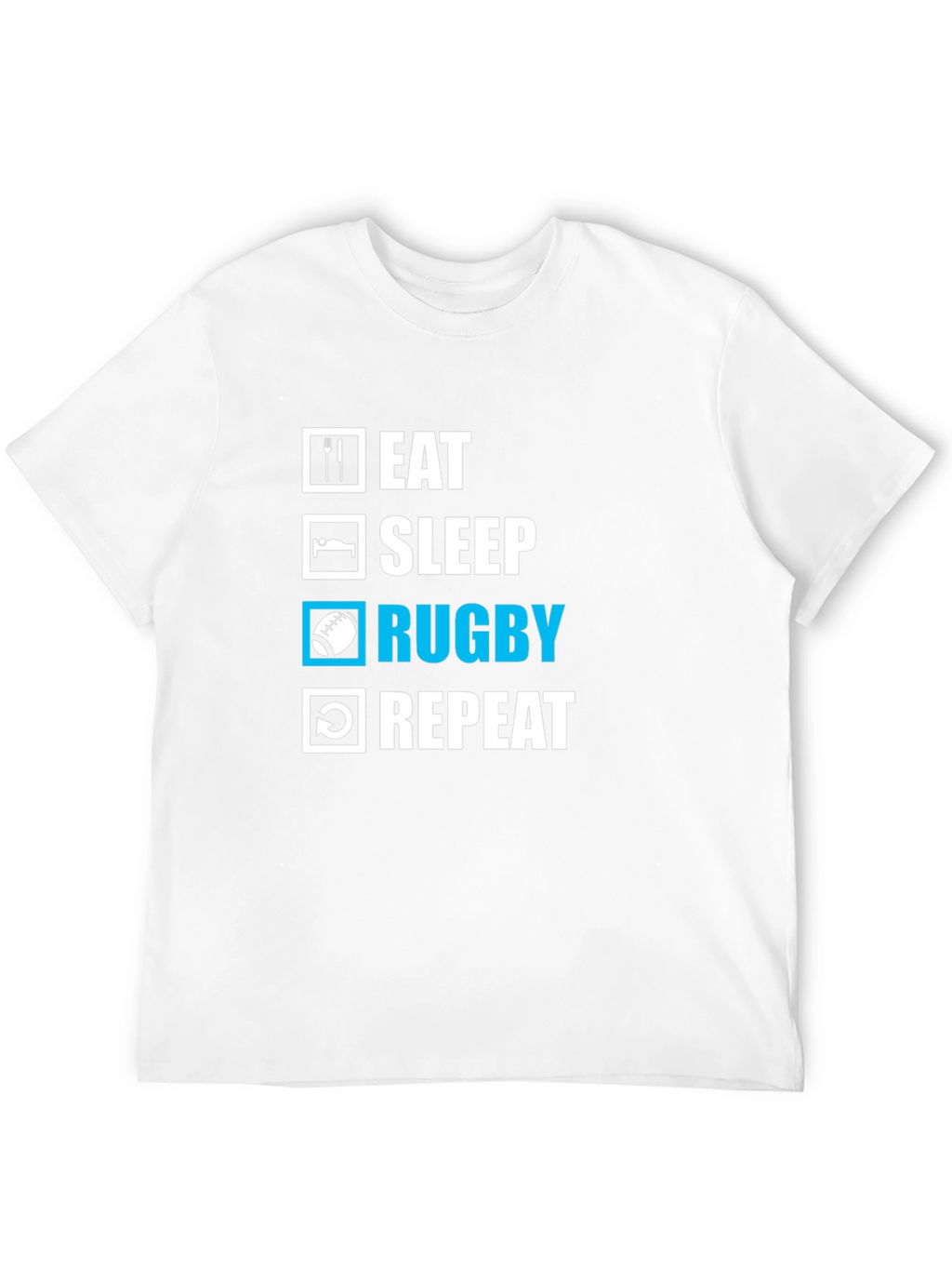 Eat Sleep Rugby Repeat Graphic Tee