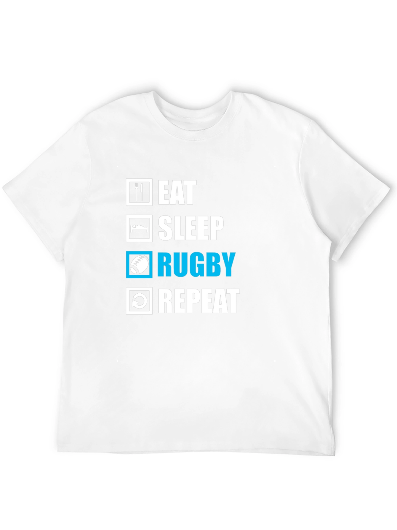 Eat Sleep Rugby Repeat Graphic Tee